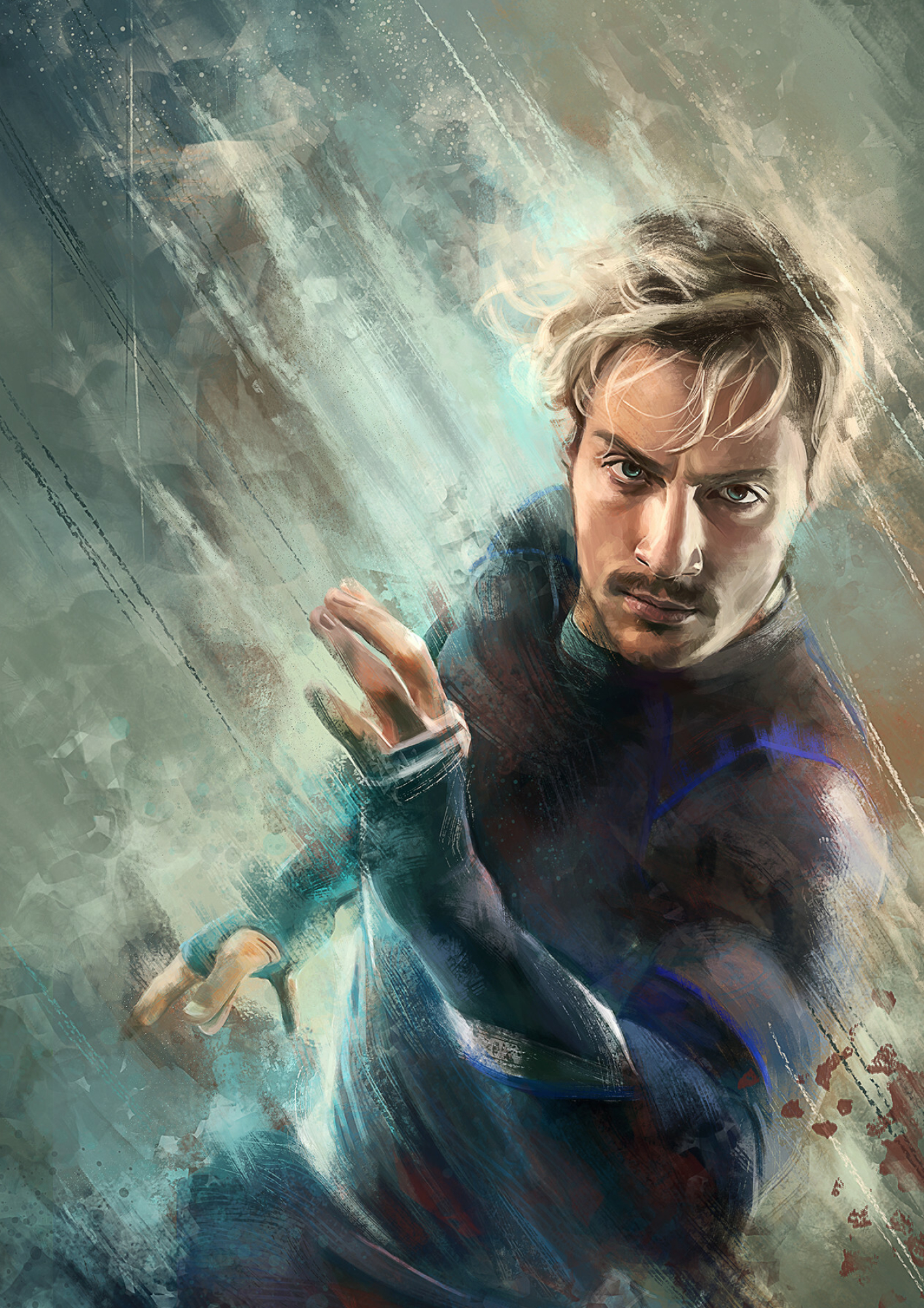 Quicksilver (Marvel): Pietro Maximoff, a Hydra asset, experimented upon by the Mind Stone. 1420x2000 HD Background.