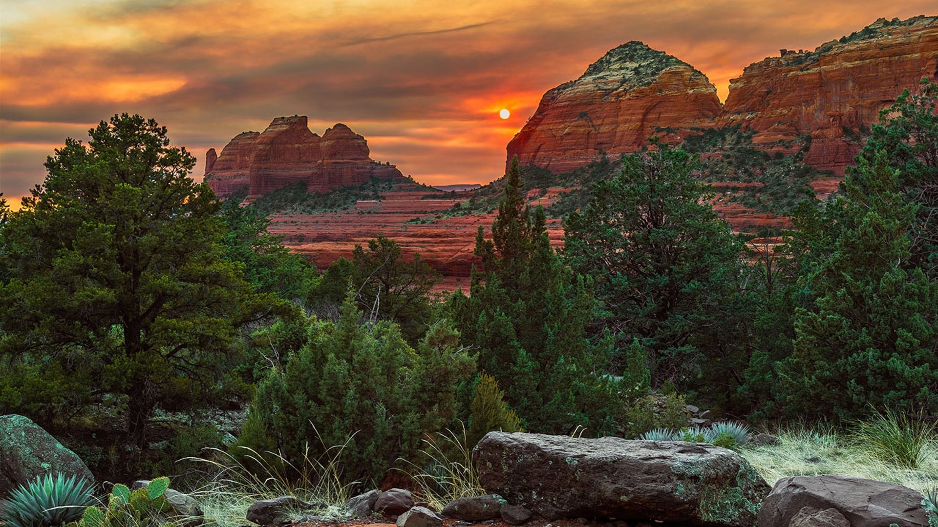 Sedona sunset, Arizona's beauty, Scenic road, Mesmerizing landscape, 1920x1080 Full HD Desktop