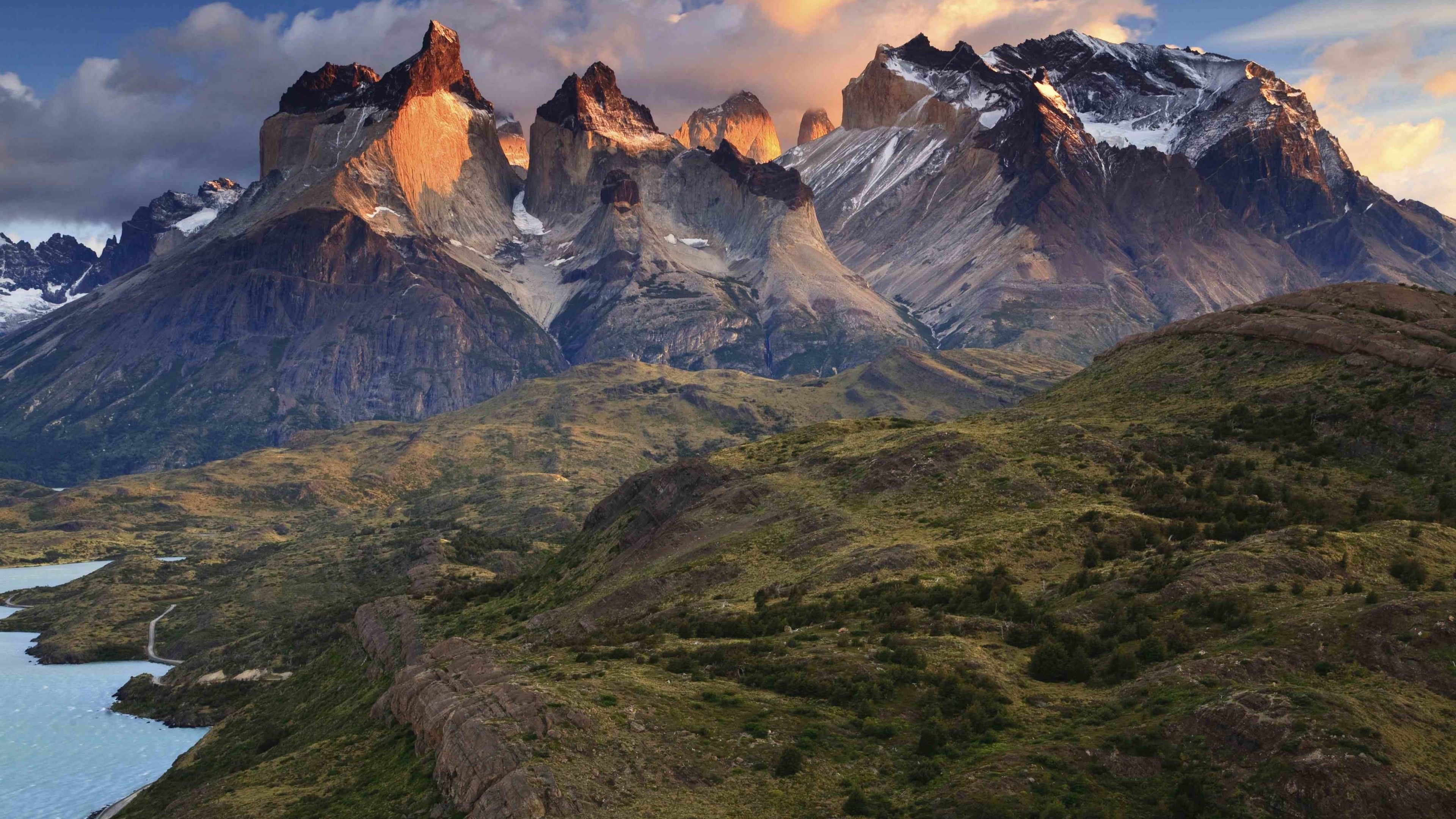 Chile: Torres del Paine National Park, Non-urban area, Scenery. 3840x2160 4K Wallpaper.