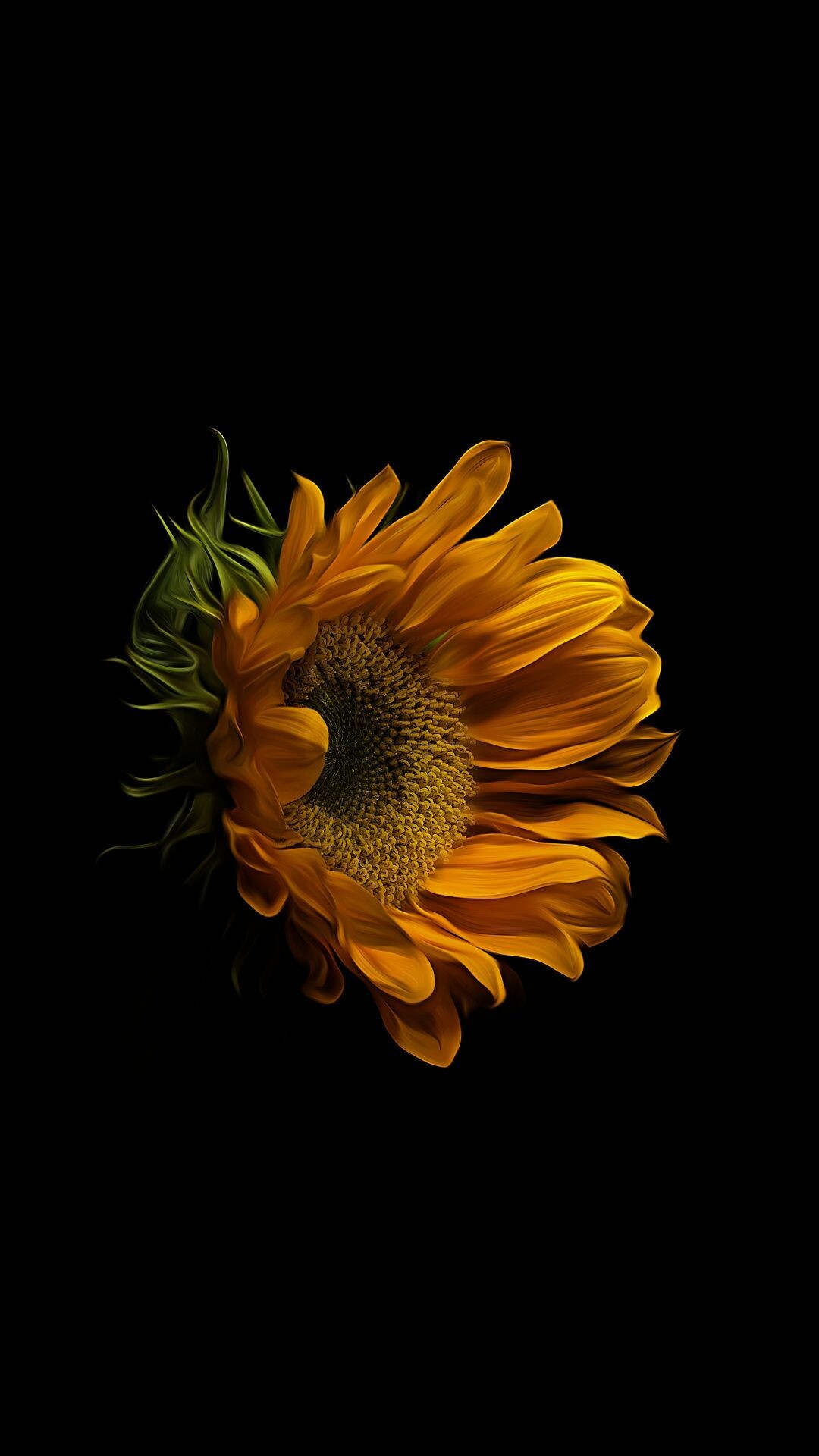 Sunflower: With bright blooms that go all summer, sunflowers are heat-tolerant, resistant to pests, and attractive to pollinators and birds. 1080x1920 Full HD Background.