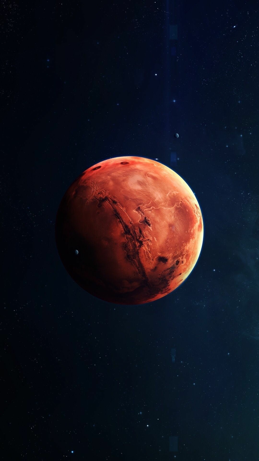 Mars: The planet is the second closest to Earth, after Venus. 1080x1920 Full HD Wallpaper.