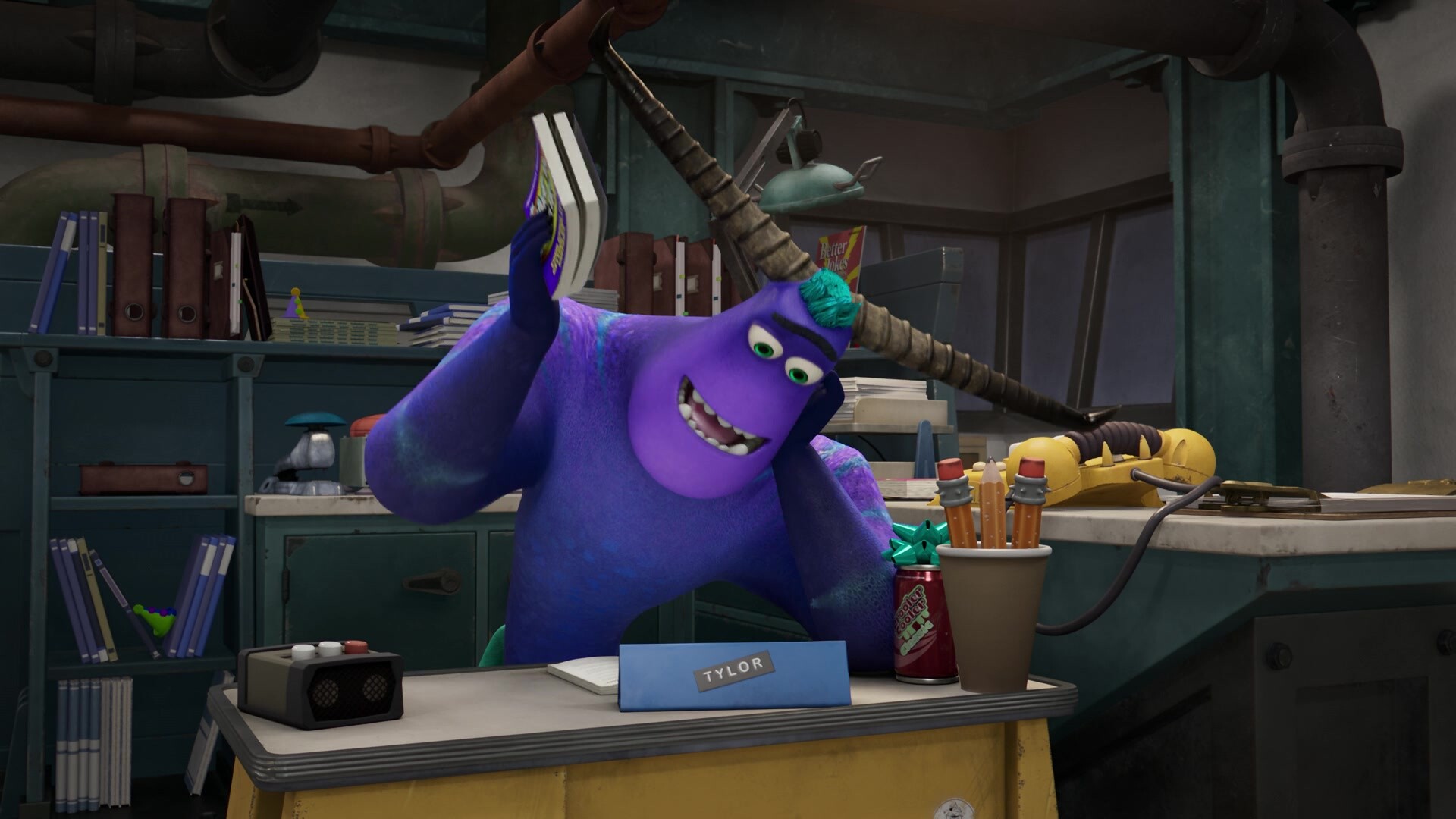 Monsters at Work: Season 1, Tylor Tuskmon, a recent graduate of Monsters University. 1920x1080 Full HD Background.