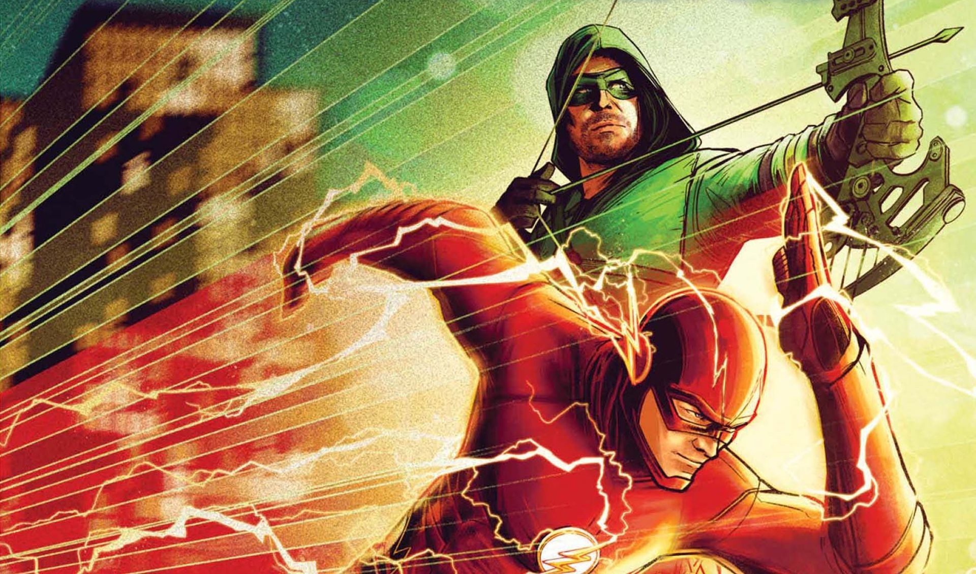 Green Arrow and Flash: Arrowverse, Barry Allen and Oliver Queen, Metahuman. 1920x1130 HD Wallpaper.