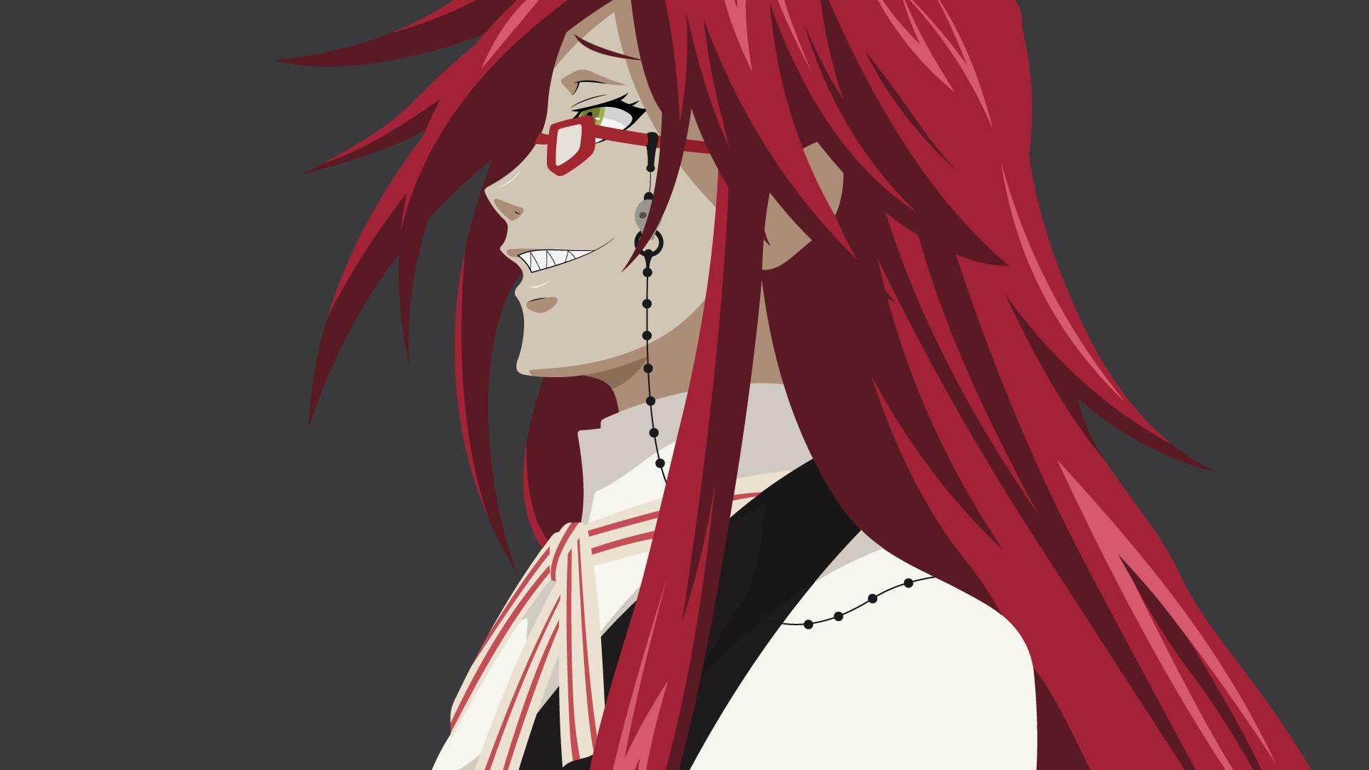 Grell Sutcliff: The only named female Grim Reaper and the best fighter of the active reapers. 1920x1080 Full HD Background.