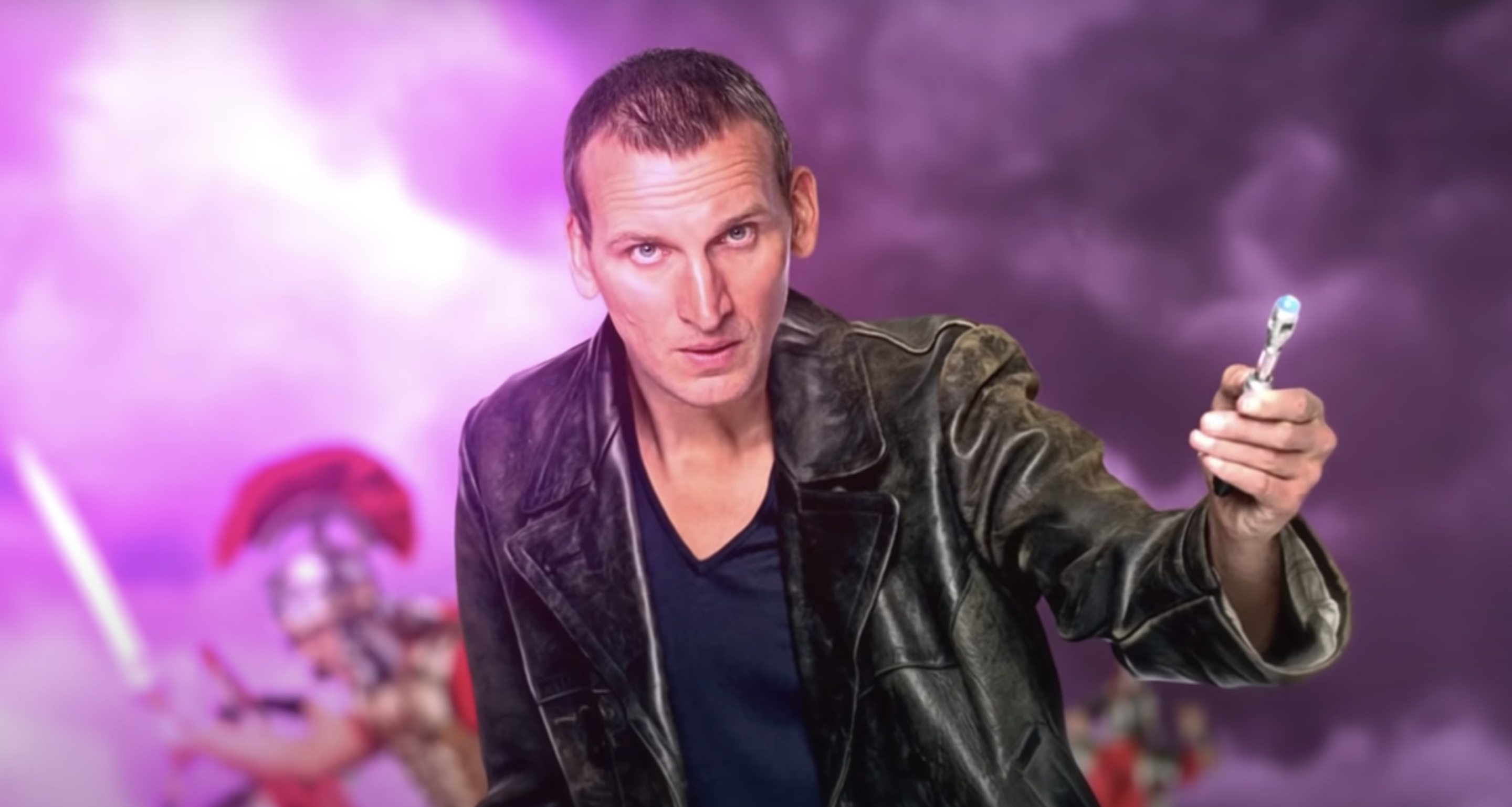 Ninth Doctor facing the Cybermen, Exciting Doctor Who storyline, Epic battle, Iconic Doctor Who moment, 2880x1540 HD Desktop