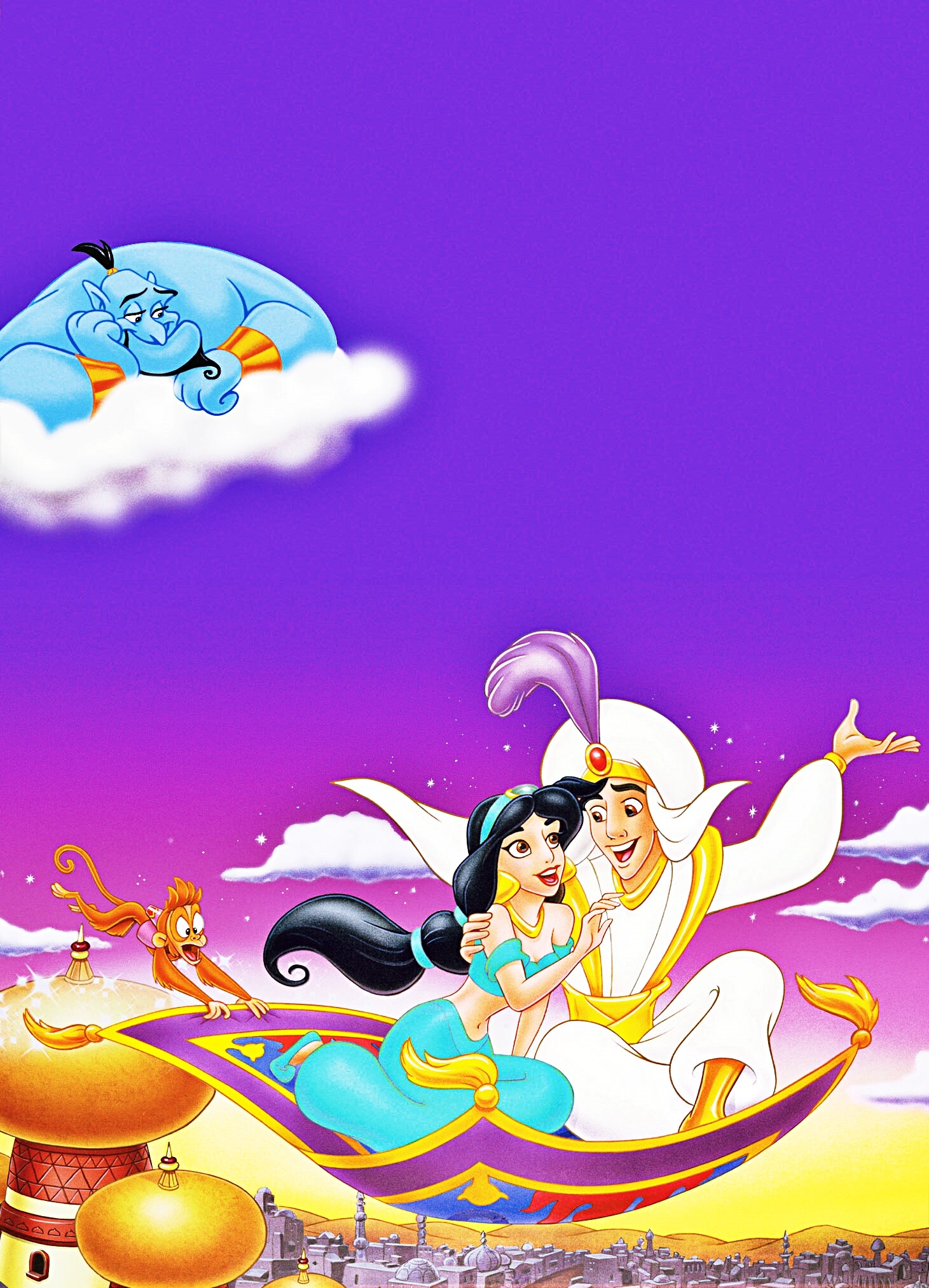 Aladdin (Cartoon): The design for most characters was based on the work of caricaturist Al Hirschfeld. 1470x2030 HD Wallpaper.