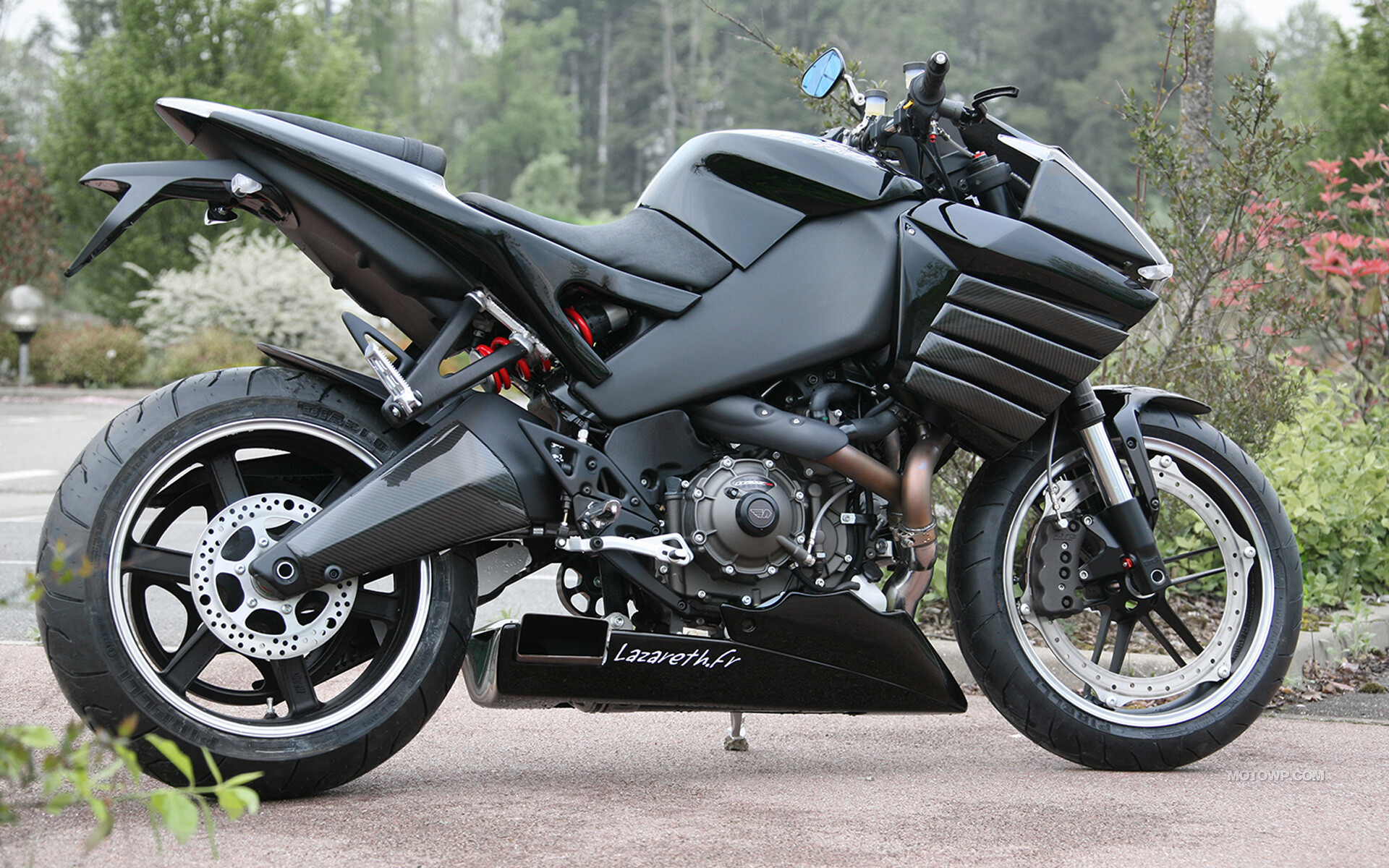 Buell: 1125 R, Introduced in July 2007 for the 2008 model year, Custom motorcycle, Lazareth. 1920x1200 HD Background.
