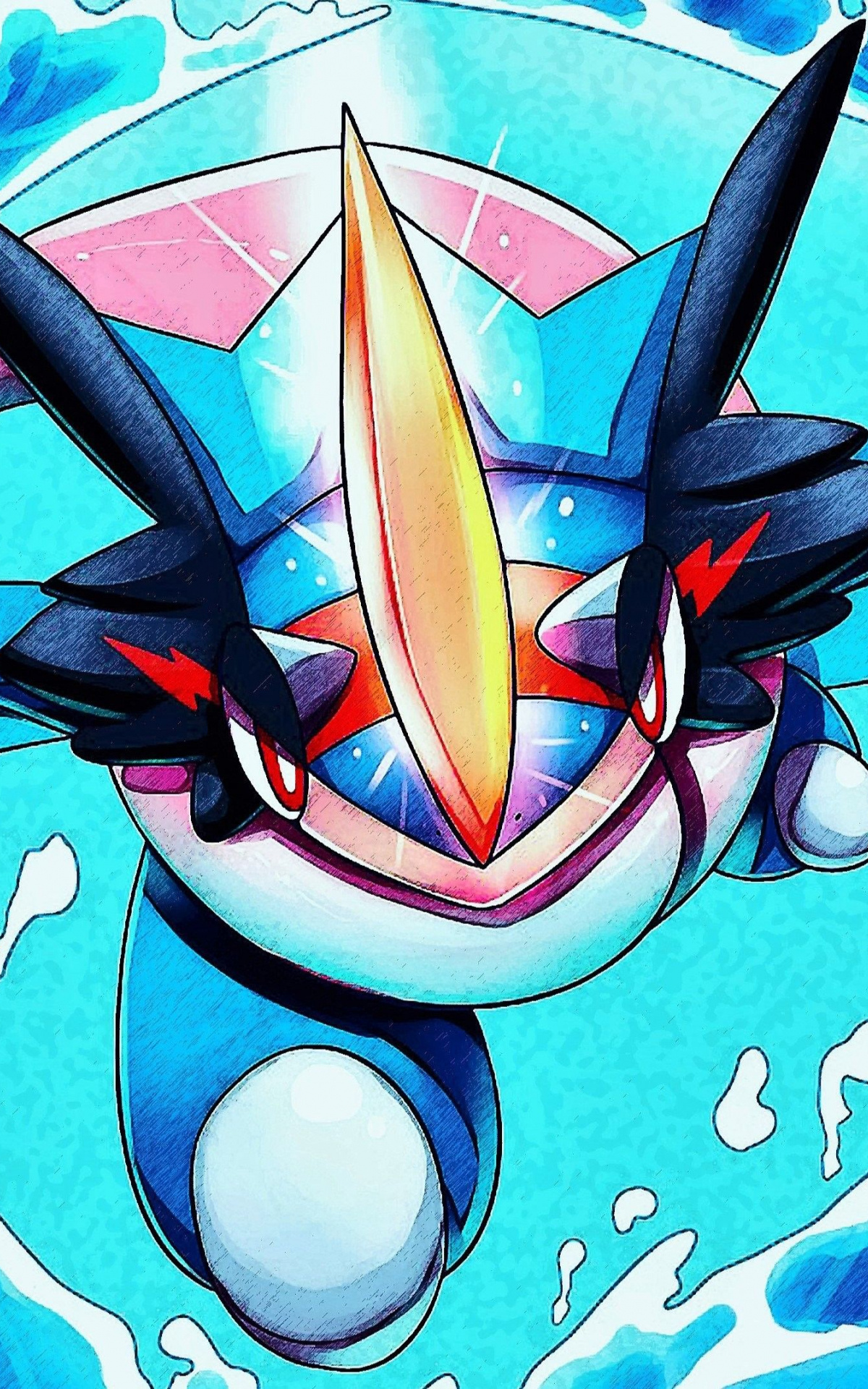 Greninja: The Pokemon featured in the Super Smash Bros. series as a playable character. 1200x1920 HD Wallpaper.