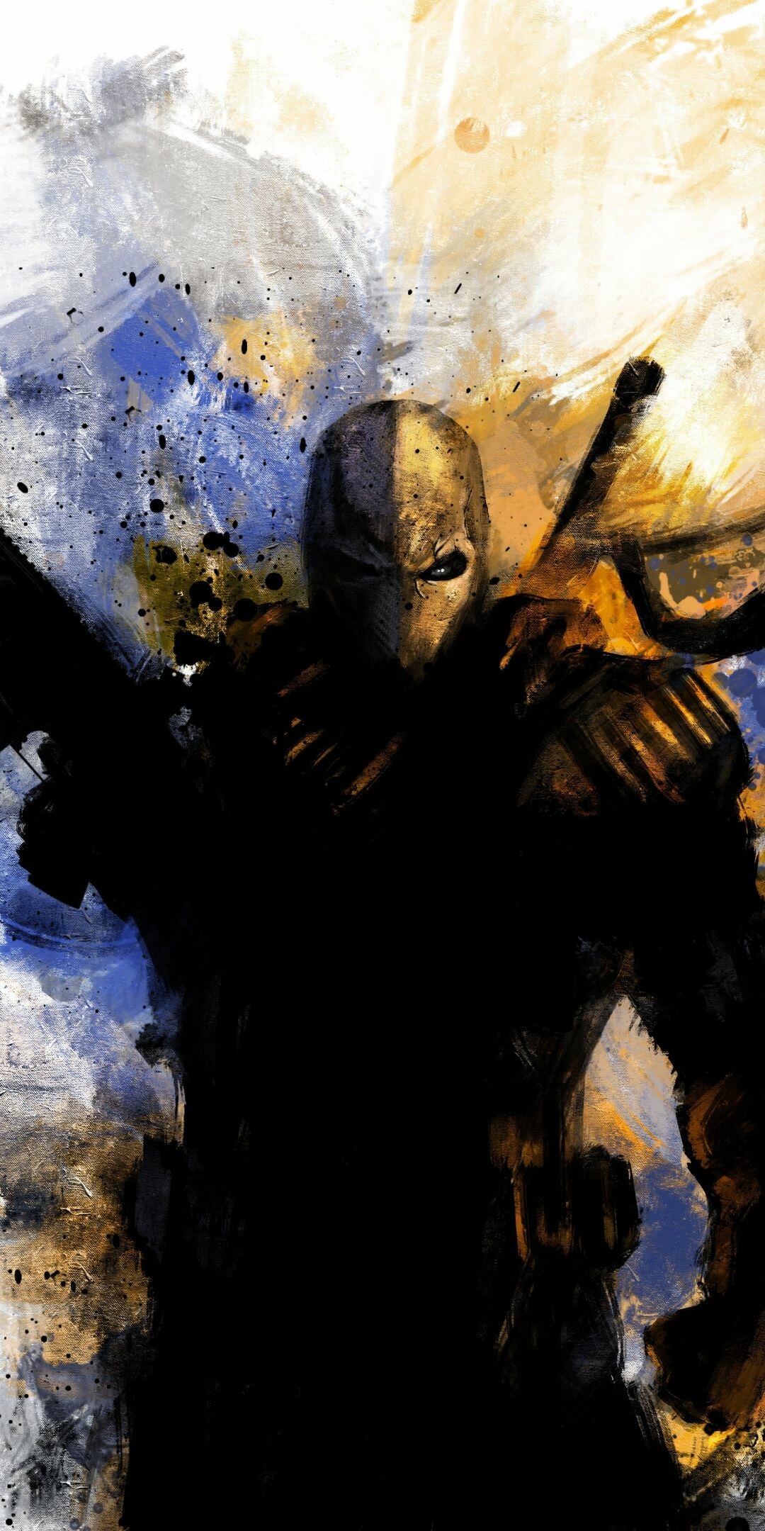 DC Villain: Deathstroke, The deadliest and most expensive assassins in the DCU. 1080x2160 HD Background.