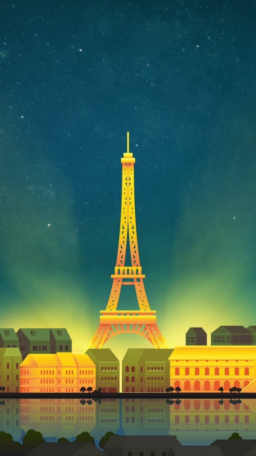 Paris: Eiffel Tower, Minimalist, Tower block. 1080x1920 Full HD Wallpaper.