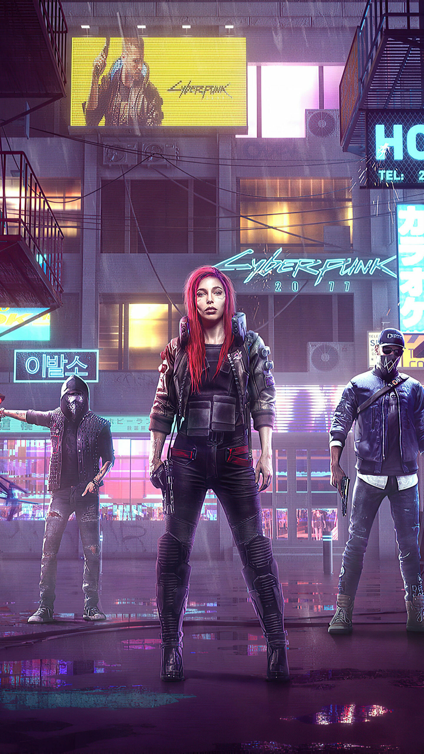 Cyberpunk 2077: A non-linear sci-fi RPG, Published by CD Projekt. 1440x2560 HD Background.
