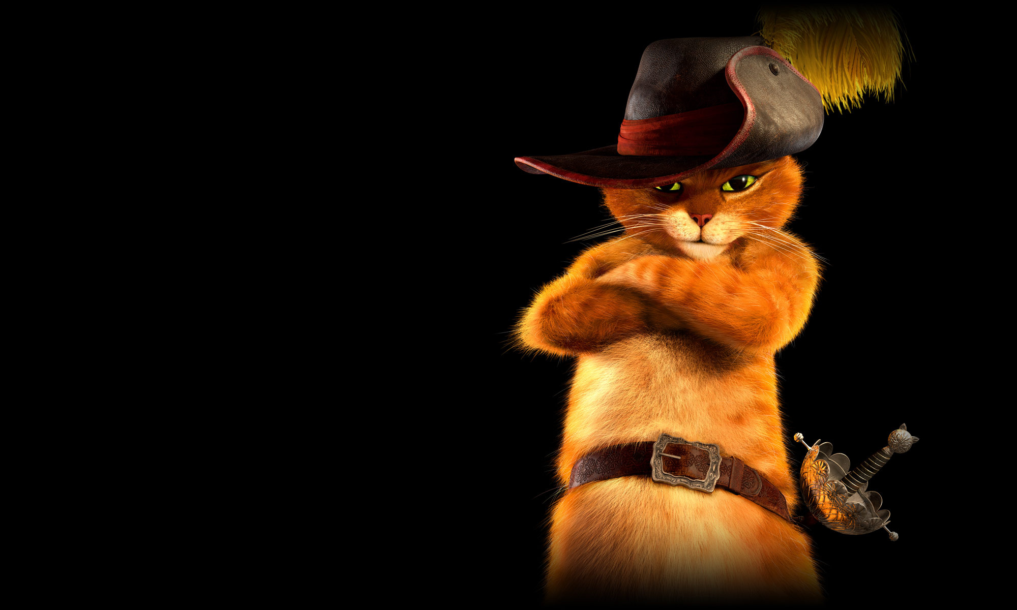 DreamWorks: Puss In Boots, A spin-off of the Shrek film series. 2000x1200 HD Background.