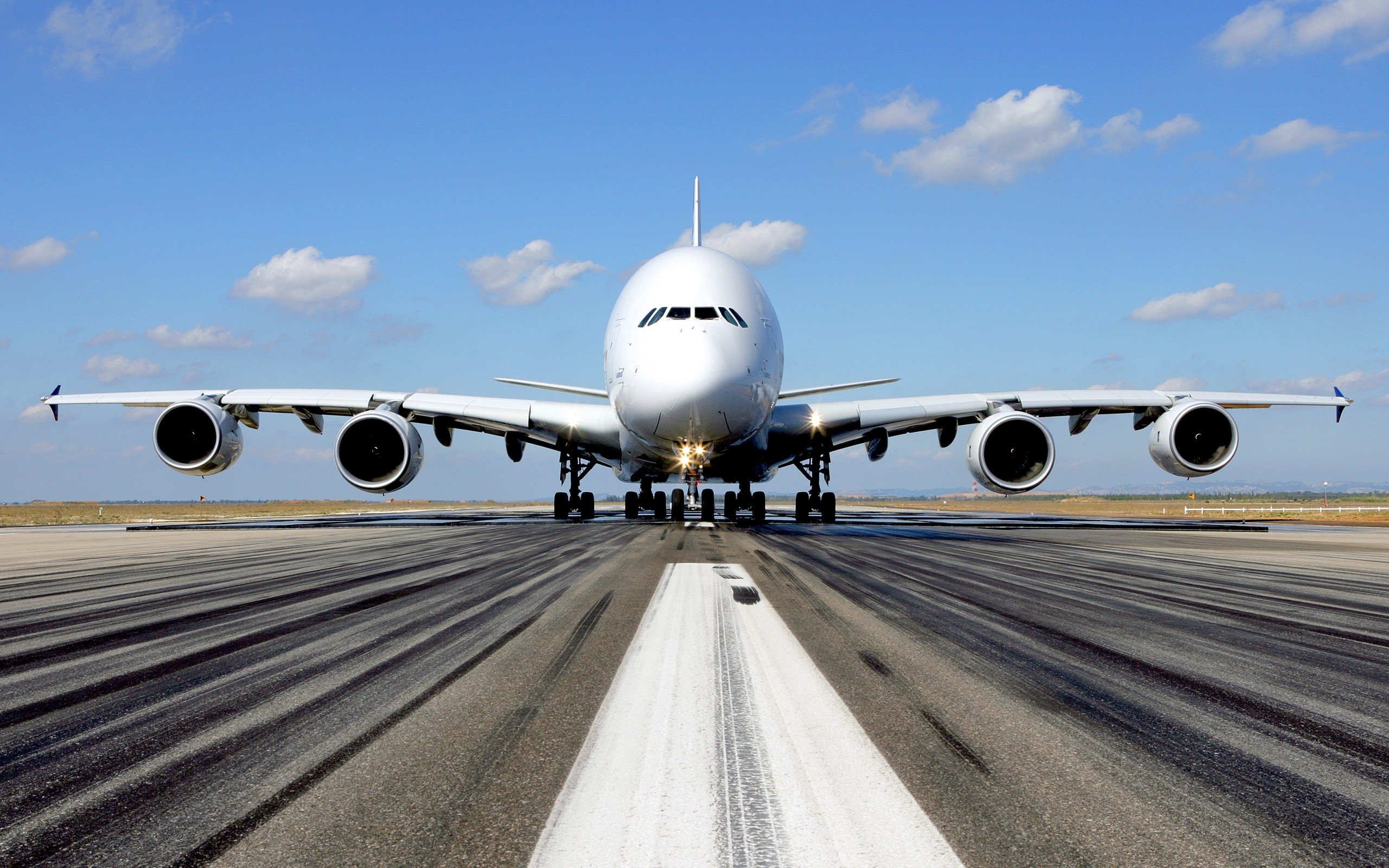 Airbus A380, Aircraft runway, A380 Airbus, Airplane, 2560x1600 HD Desktop