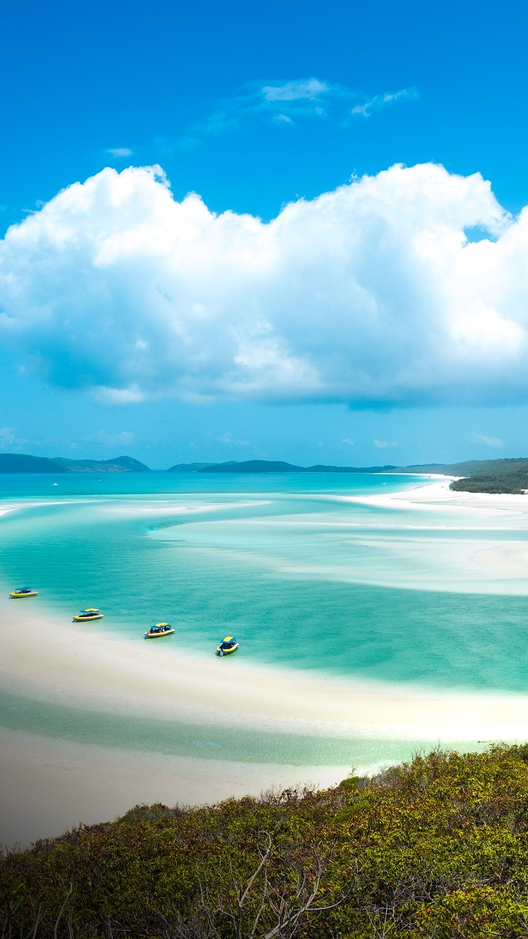 Whitsunday Islands, Whiteheaven beach, Queensland wonder, Windows 10 spotlight, 1080x1920 Full HD Phone