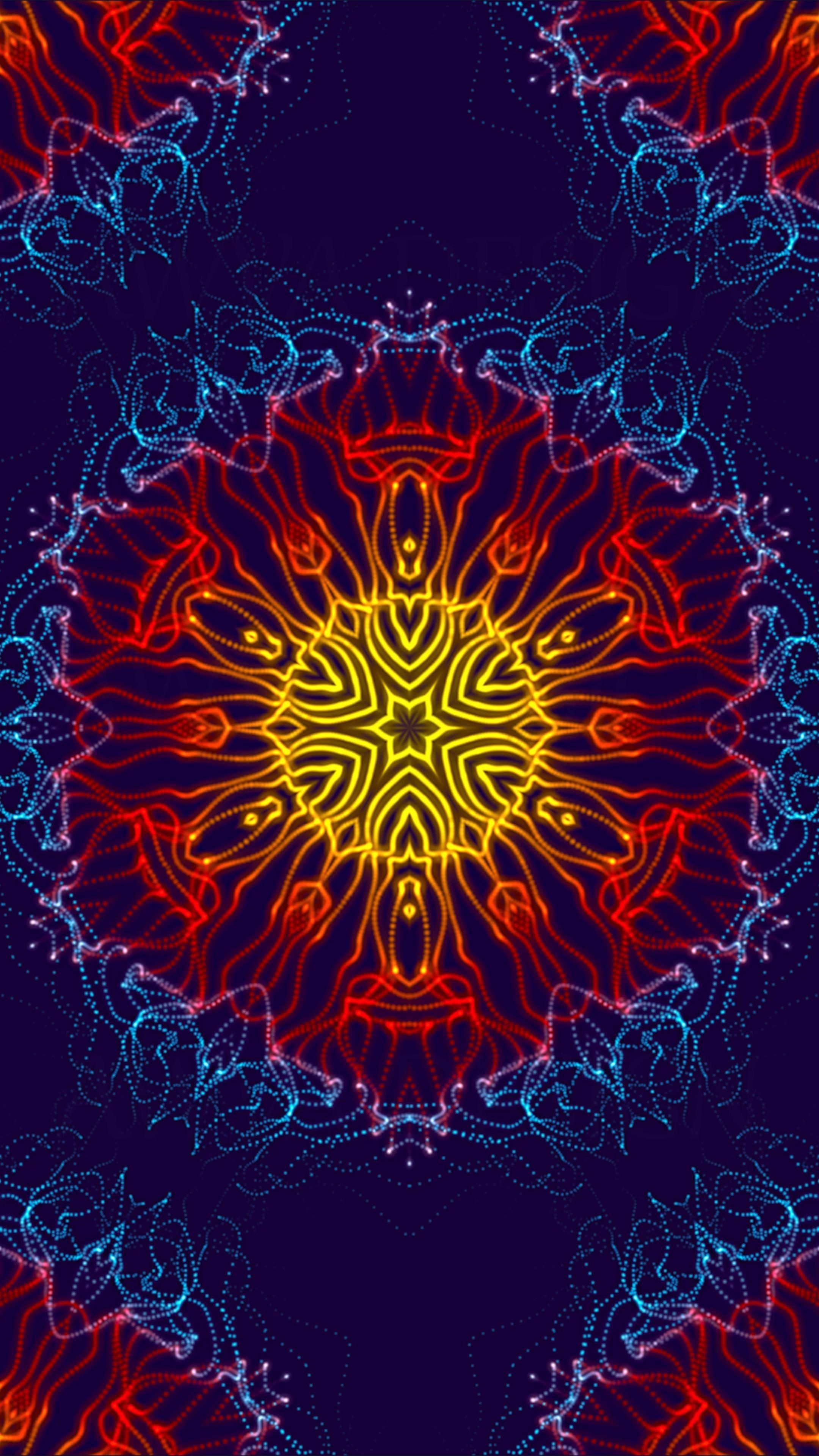 Abstract flower pattern, Optical illusions, 2160x3840 4K Handy