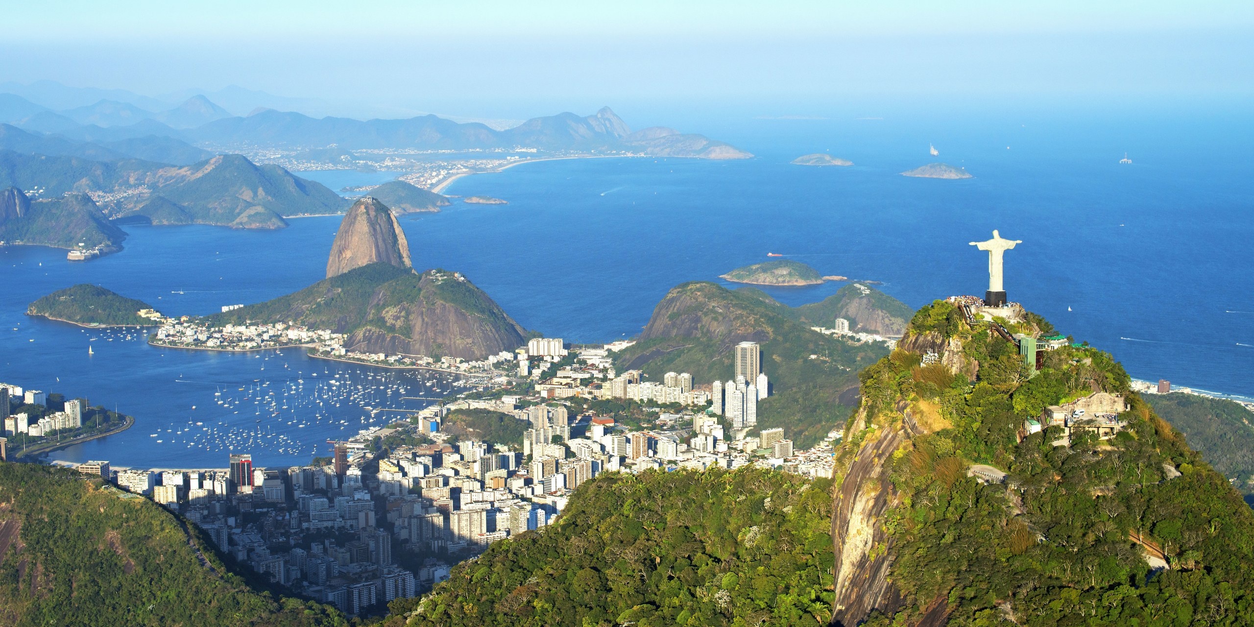 Corcovado Mountain, Rio de Janeiro, Movie wallpapers, 4K pictures, 2560x1280 Dual Screen Desktop