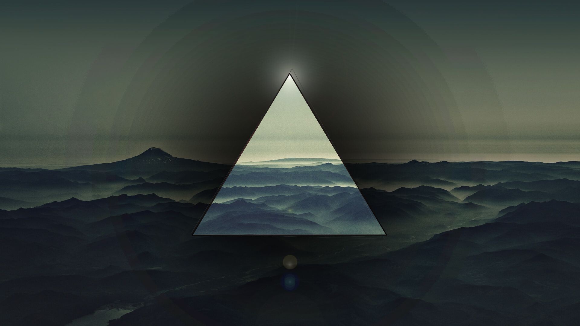 Triangle: Abstract hipster three-sided polygon, Mountains, Massif. 1920x1080 Full HD Wallpaper.