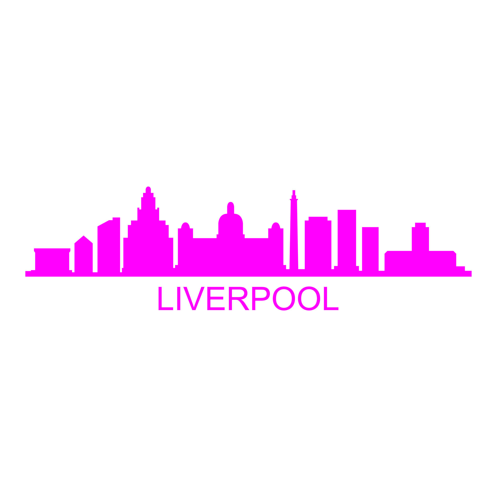 Liverpool Skyline, Vector art, White background, City illustration, 1920x1920 HD Phone