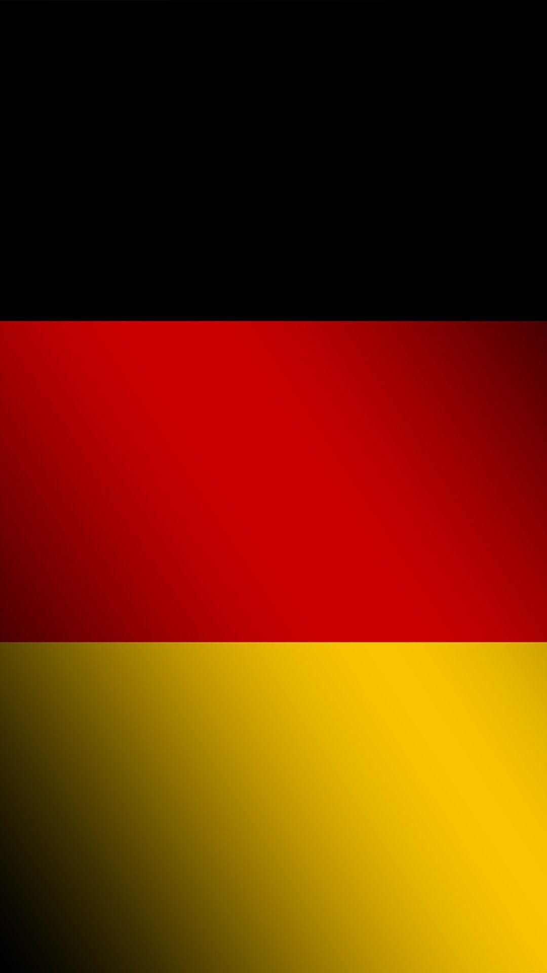 Flag of Germany: A horizontal tricolor of black, red, and gold, The national standard, An official symbol of the constitutional order. 1080x1920 Full HD Wallpaper.