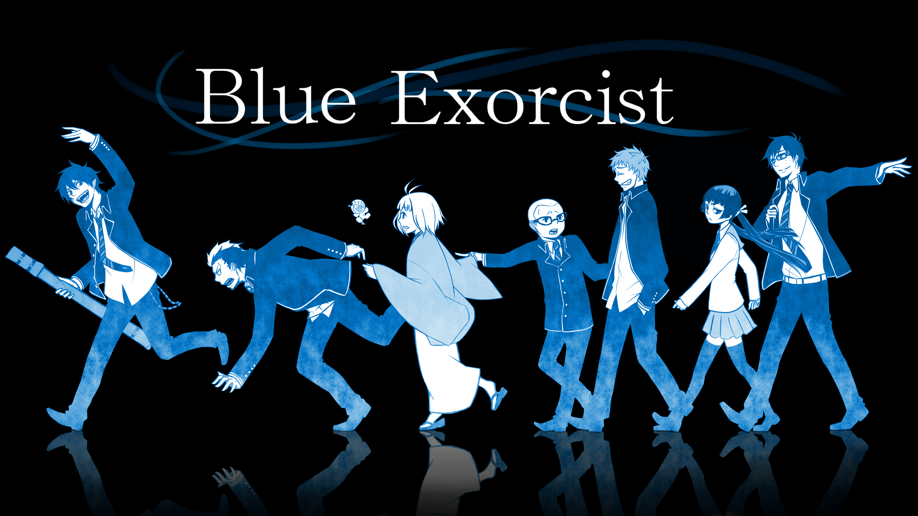 Blue Exorcist, Demon king, Fiery power, Intertwined destinies, 3200x1800 HD Desktop