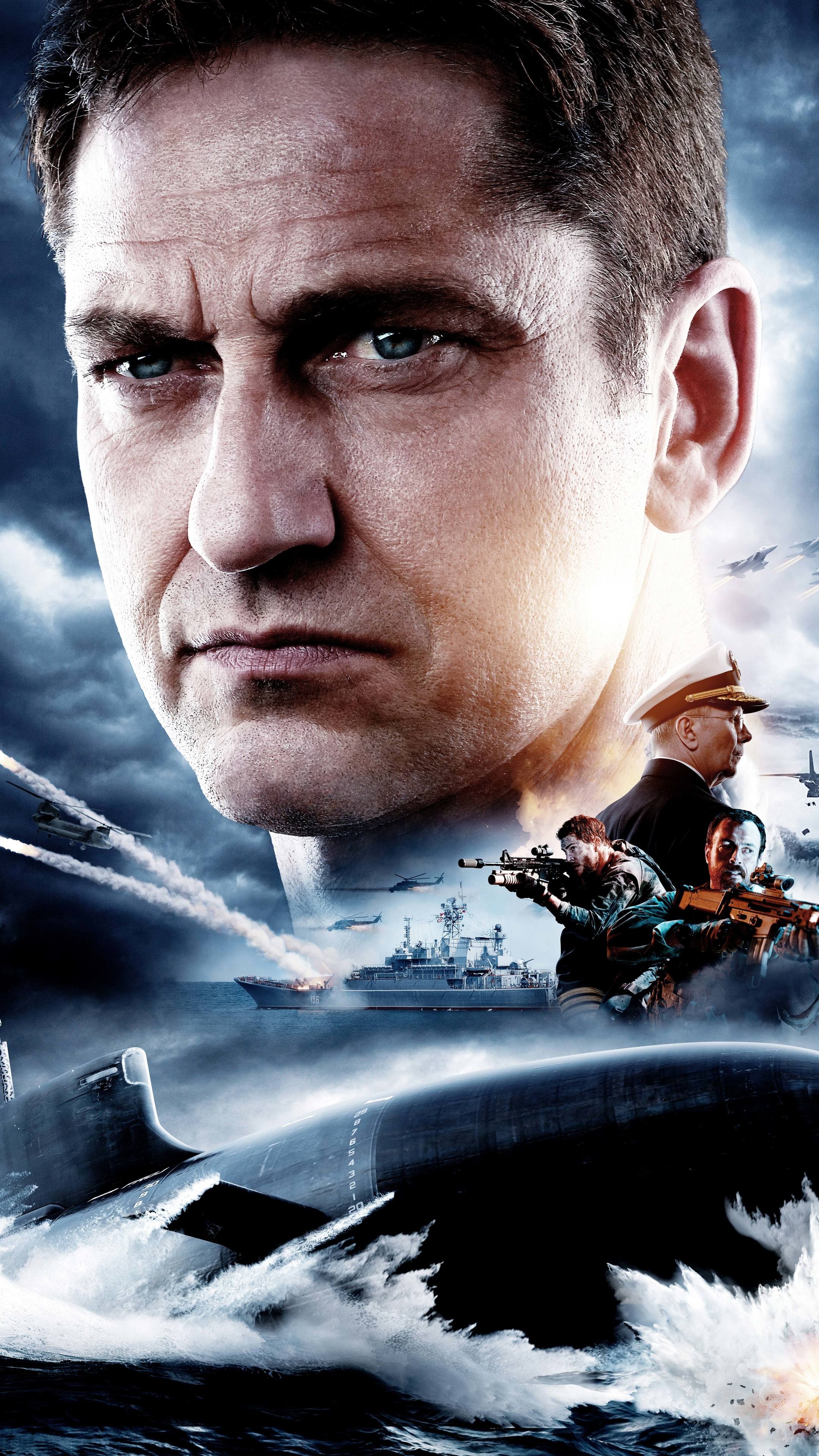 Hunter Killer movie, Exciting wallpapers, Gripping storyline, High-stakes mission, 2160x3840 4K Handy