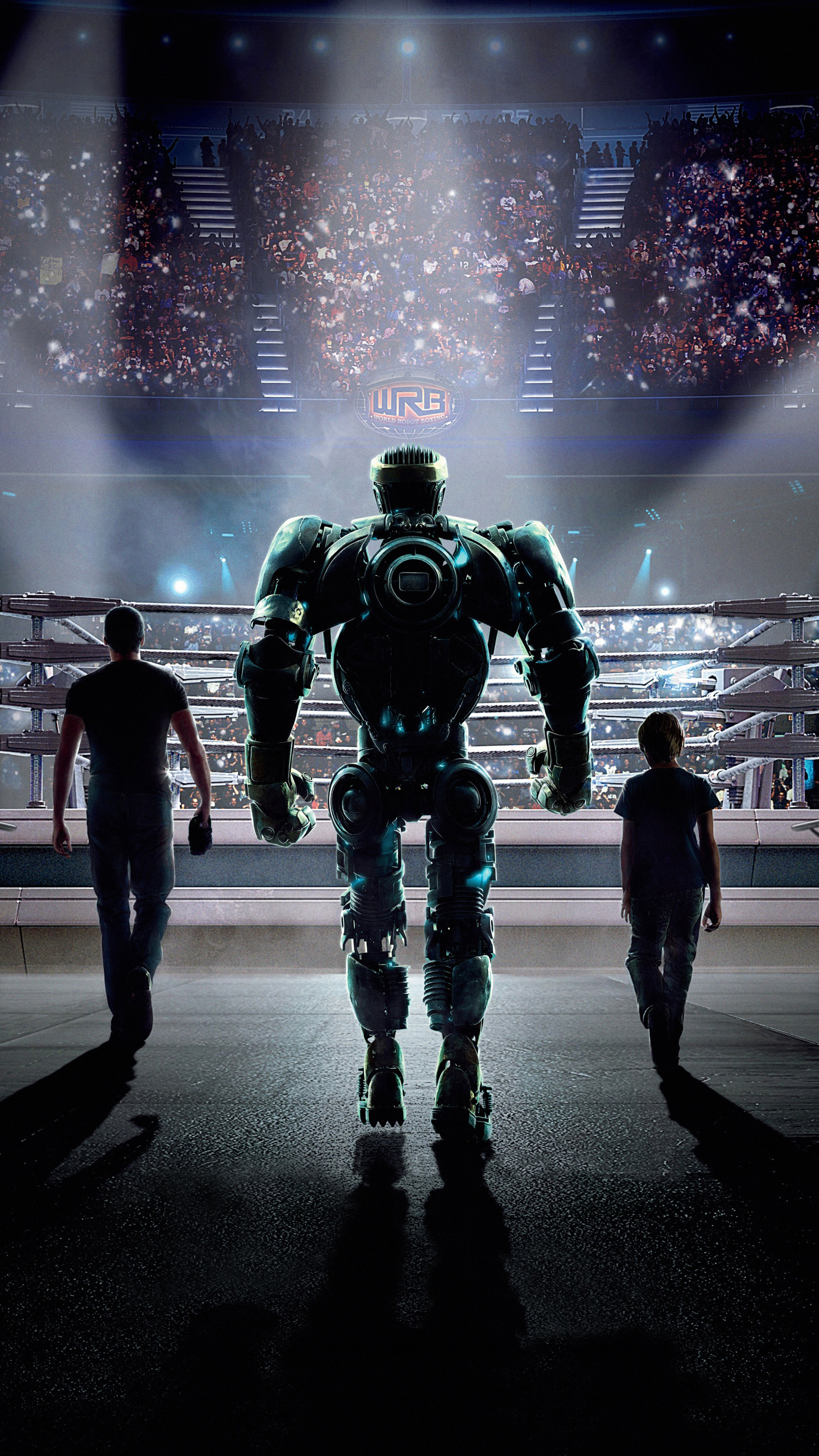 Real Steel: Human boxers replaced by robots in the year 2020, Science fiction. 2160x3840 4K Wallpaper.