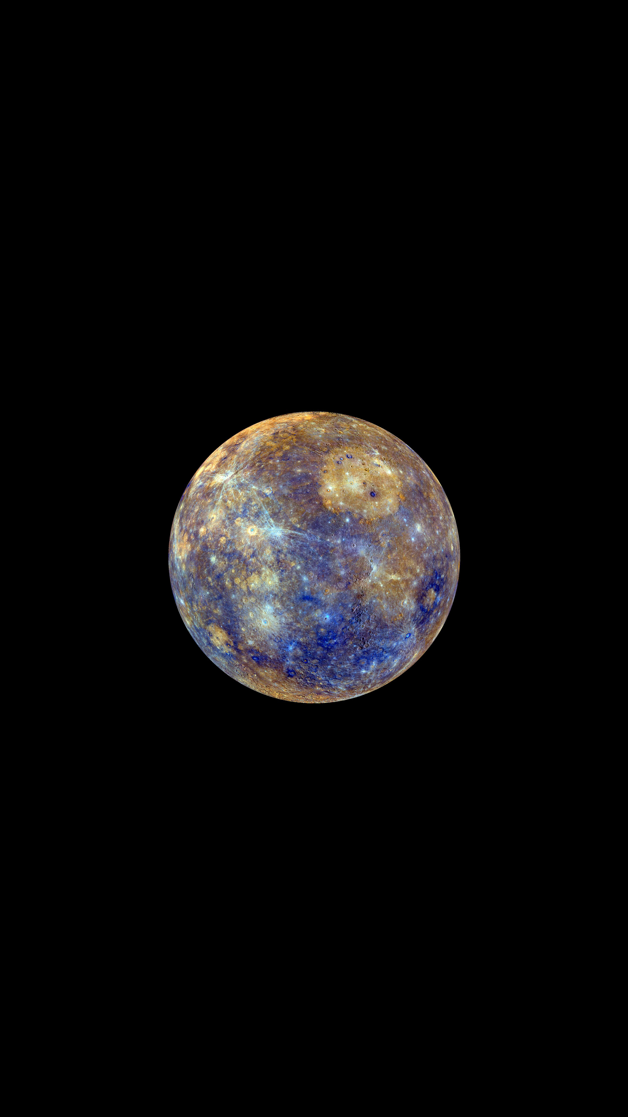 Mercury: Its orbit around the Sun takes 87.97 Earth days, Galaxy, Universe. 2160x3840 4K Wallpaper.