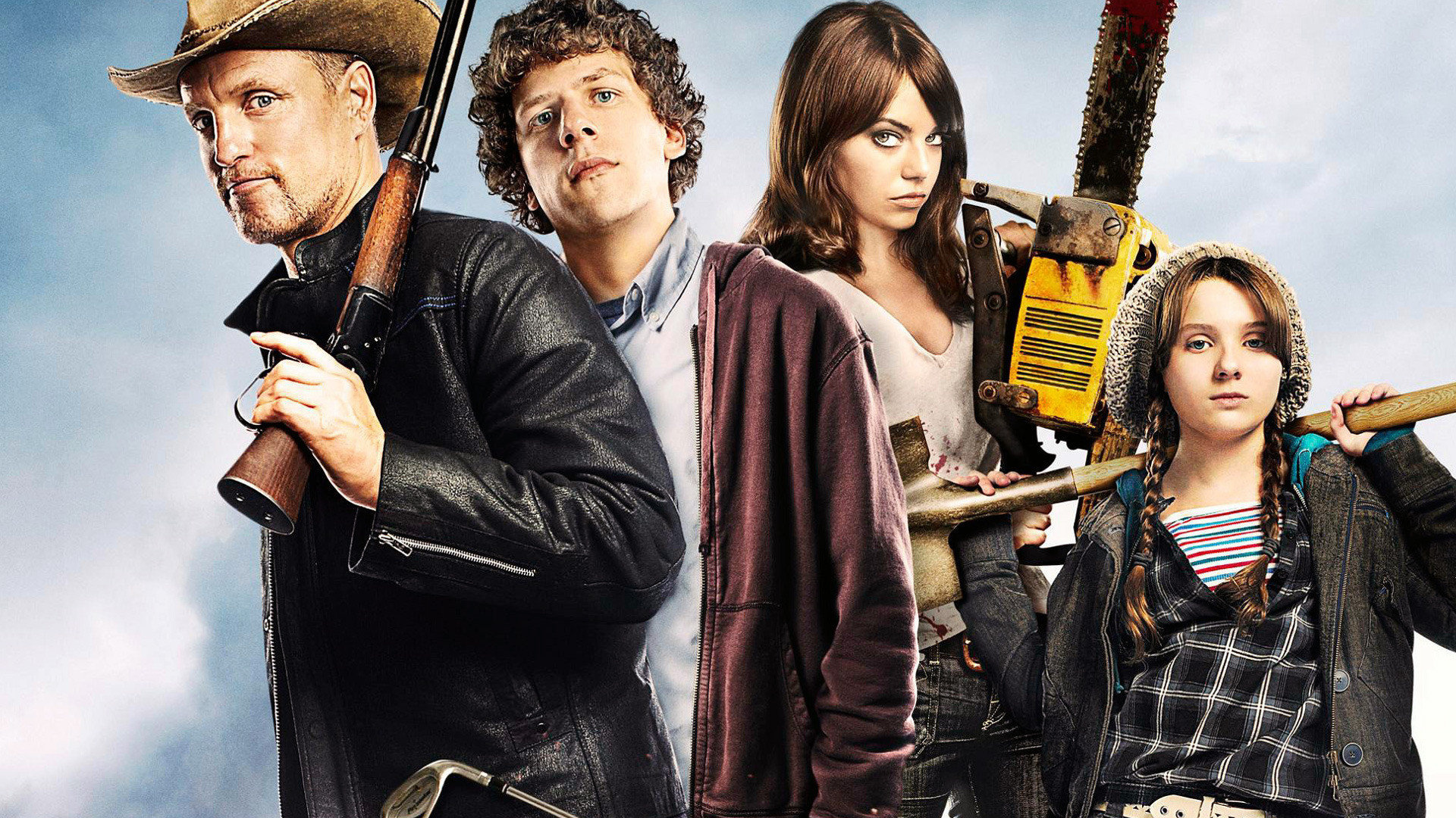 Zombieland: The film was theatrically released in the United States on October 2, 2009. 1920x1080 Full HD Background.
