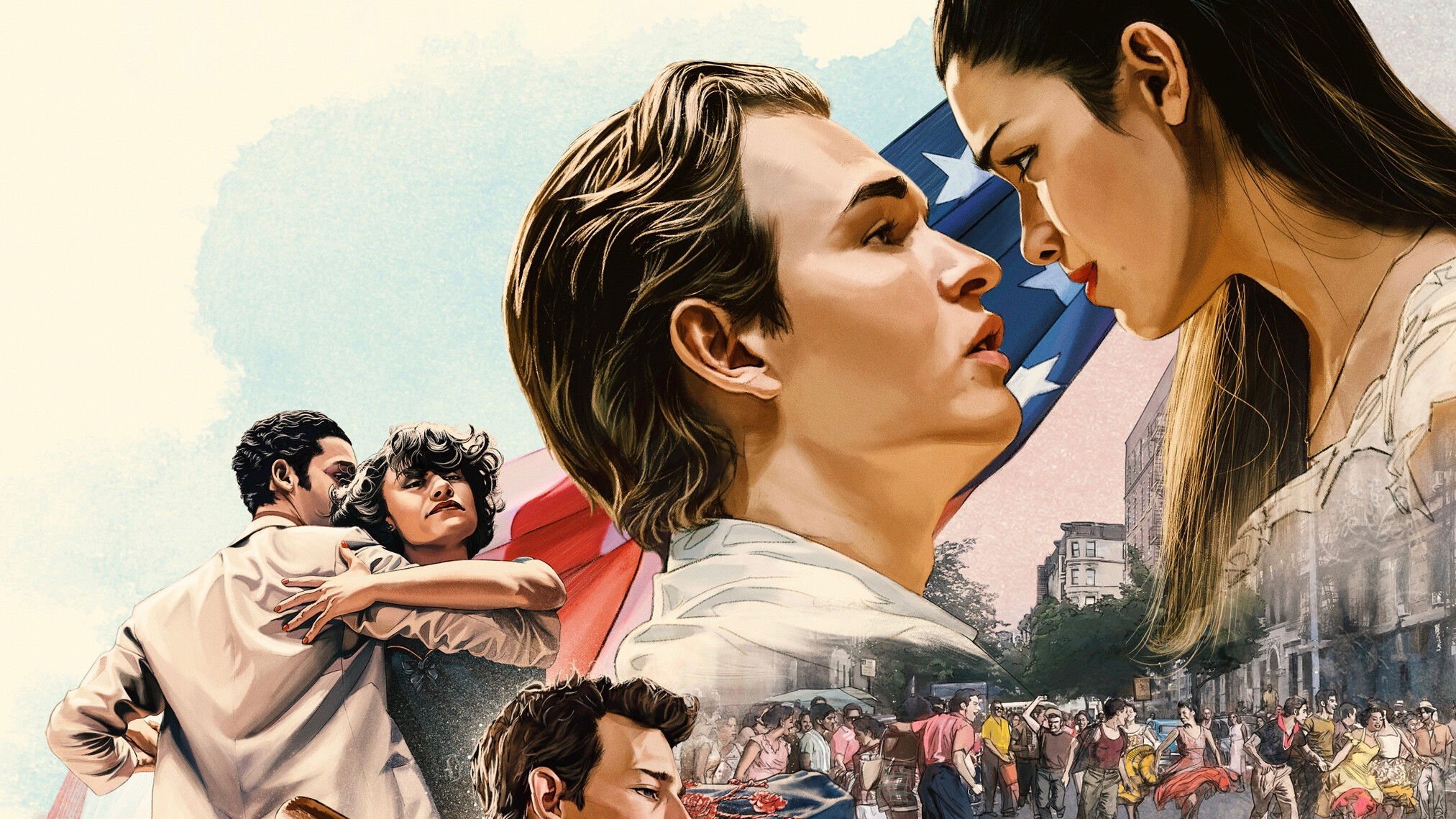West Side Story (2021): The film received seven nominations at the 94th Academy Awards. 2030x1140 HD Background.