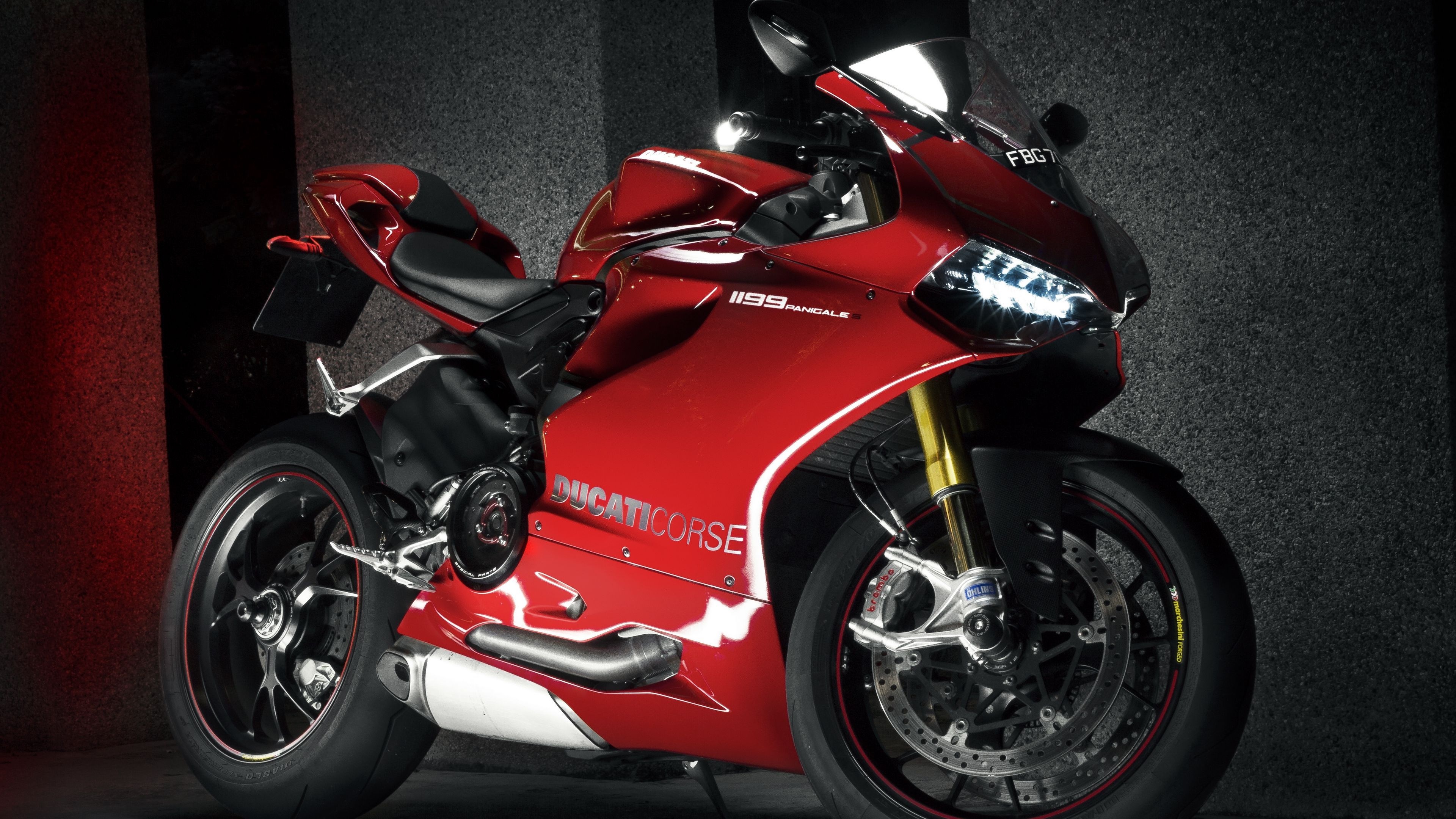Superbike: Ducati 1199 Panigale racing purpose-built motorcycle, MotoGP, Ducati Corse. 3840x2160 4K Wallpaper.