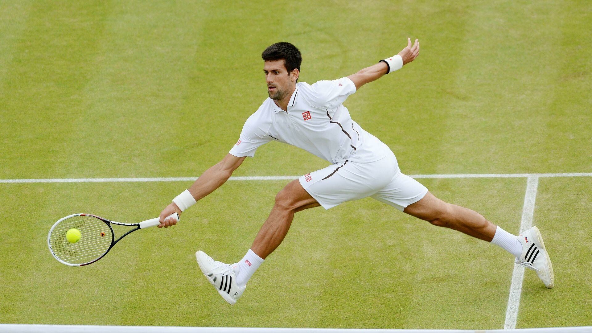 Novak Djokovic: Wimbledon, A tennis player from Serbia, Champion. 1920x1080 Full HD Background.