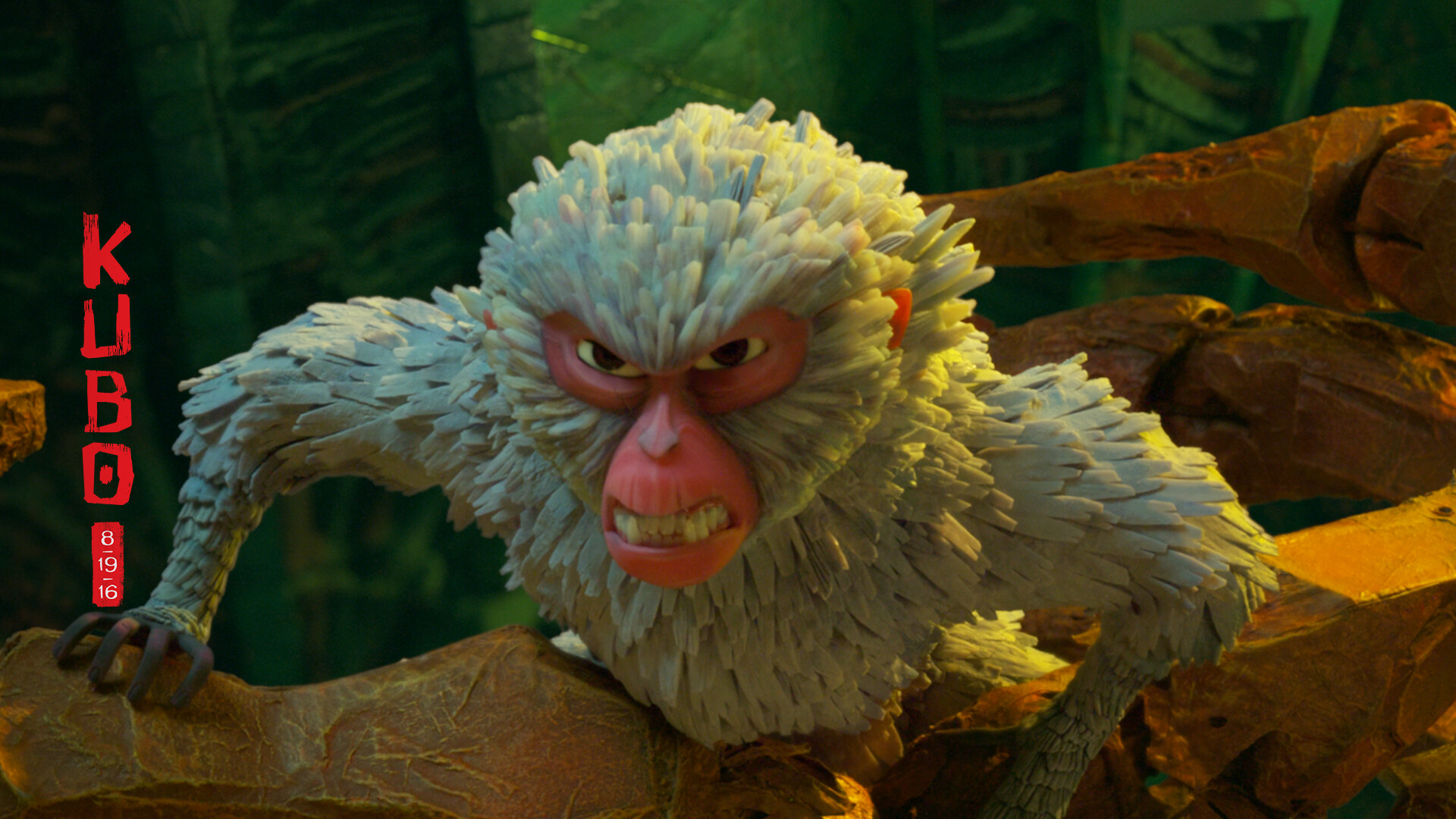 Kubo and the Two Strings: A stop-motion animated fantasy adventure, Monkey. 1920x1080 Full HD Background.