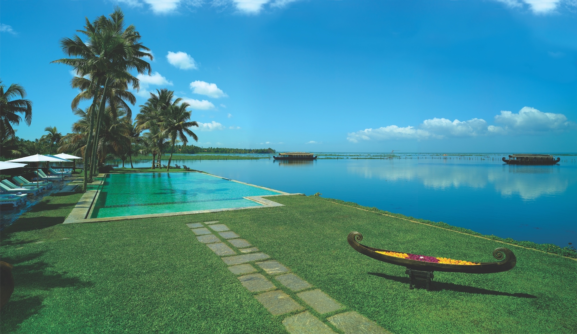 Kerala landscapes, Backwaters beauty, South India charm, Nature's paradise, 2000x1160 HD Desktop