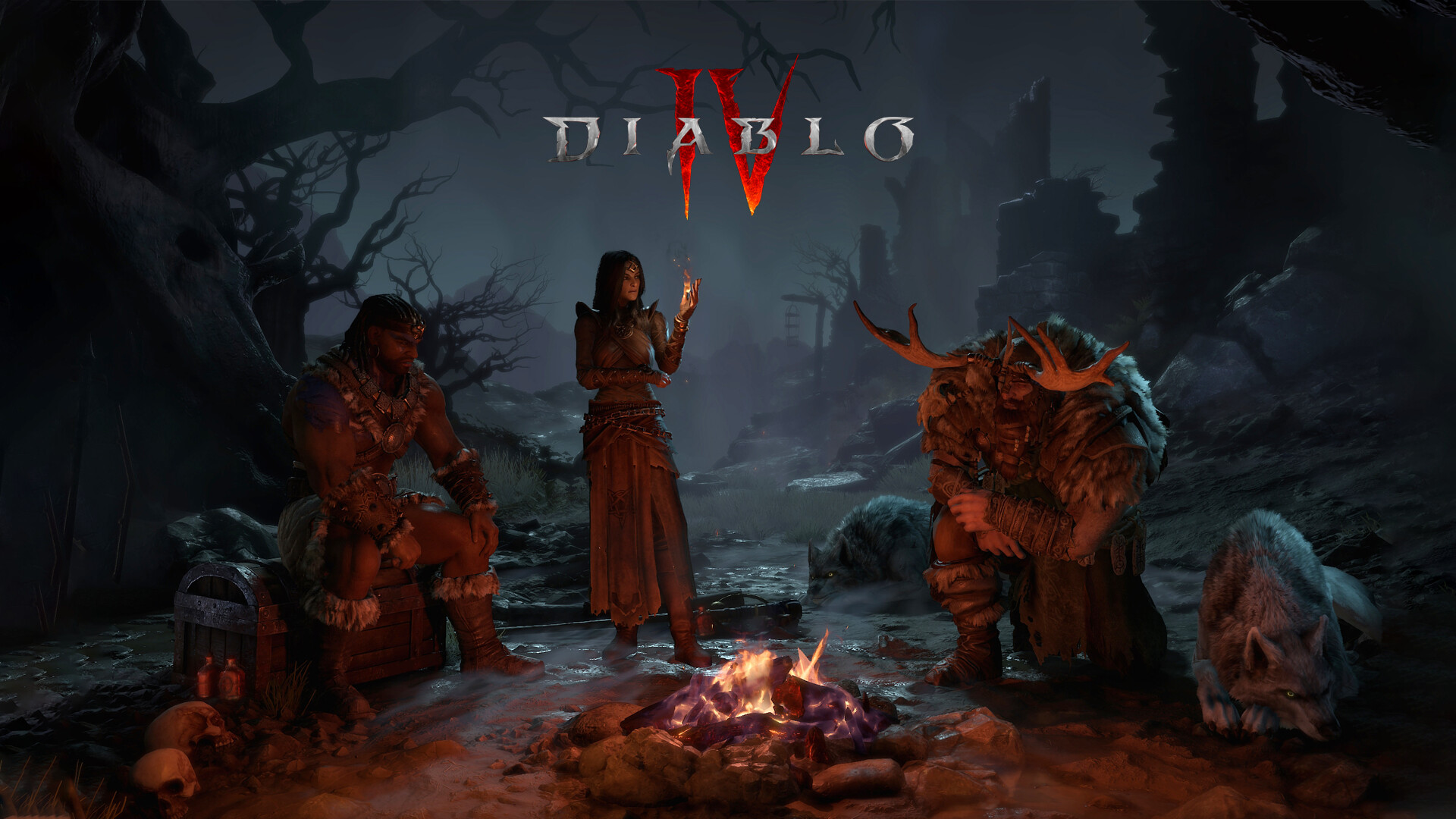Diablo: A fast-paced action RPG with heroes facing the onslaught of a demonic invasion. 1920x1080 Full HD Wallpaper.