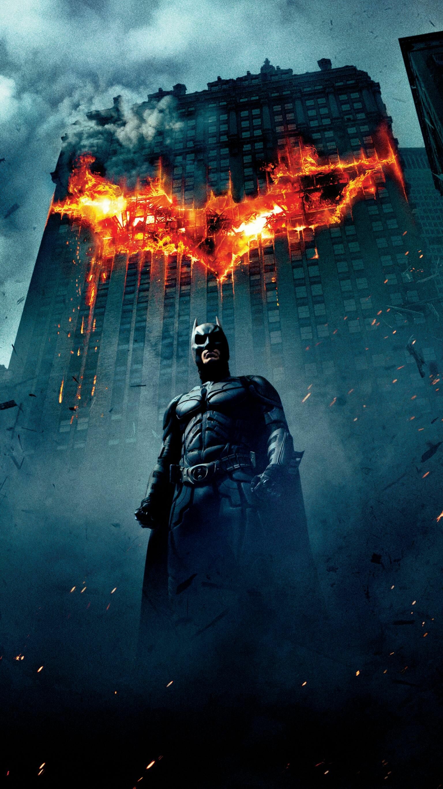 The Dark Knight: The sequel to Batman Begins (2005), Christian Bale. 1540x2740 HD Wallpaper.
