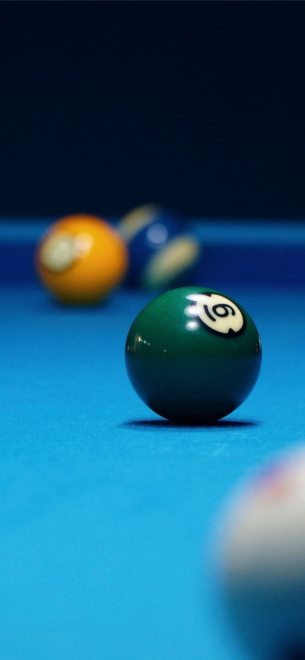 Pool (Cue Sports): American-style eight-ball, The most common style played around the world by professionals. 1290x2780 HD Background.