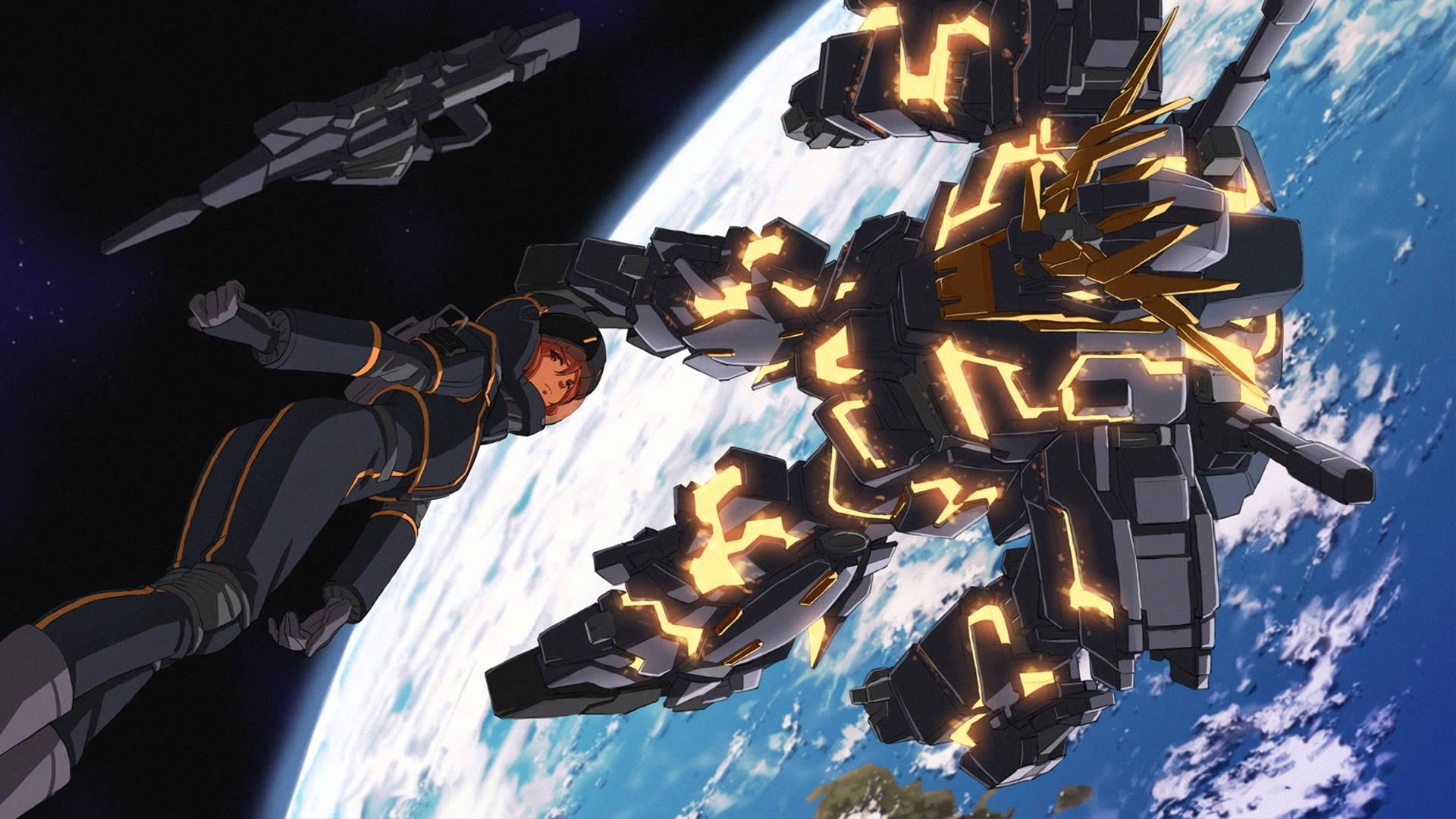 Gundam Unicorn, Epic mecha art, Mobile Suit Gundam, Futuristic battles, 1920x1080 Full HD Desktop