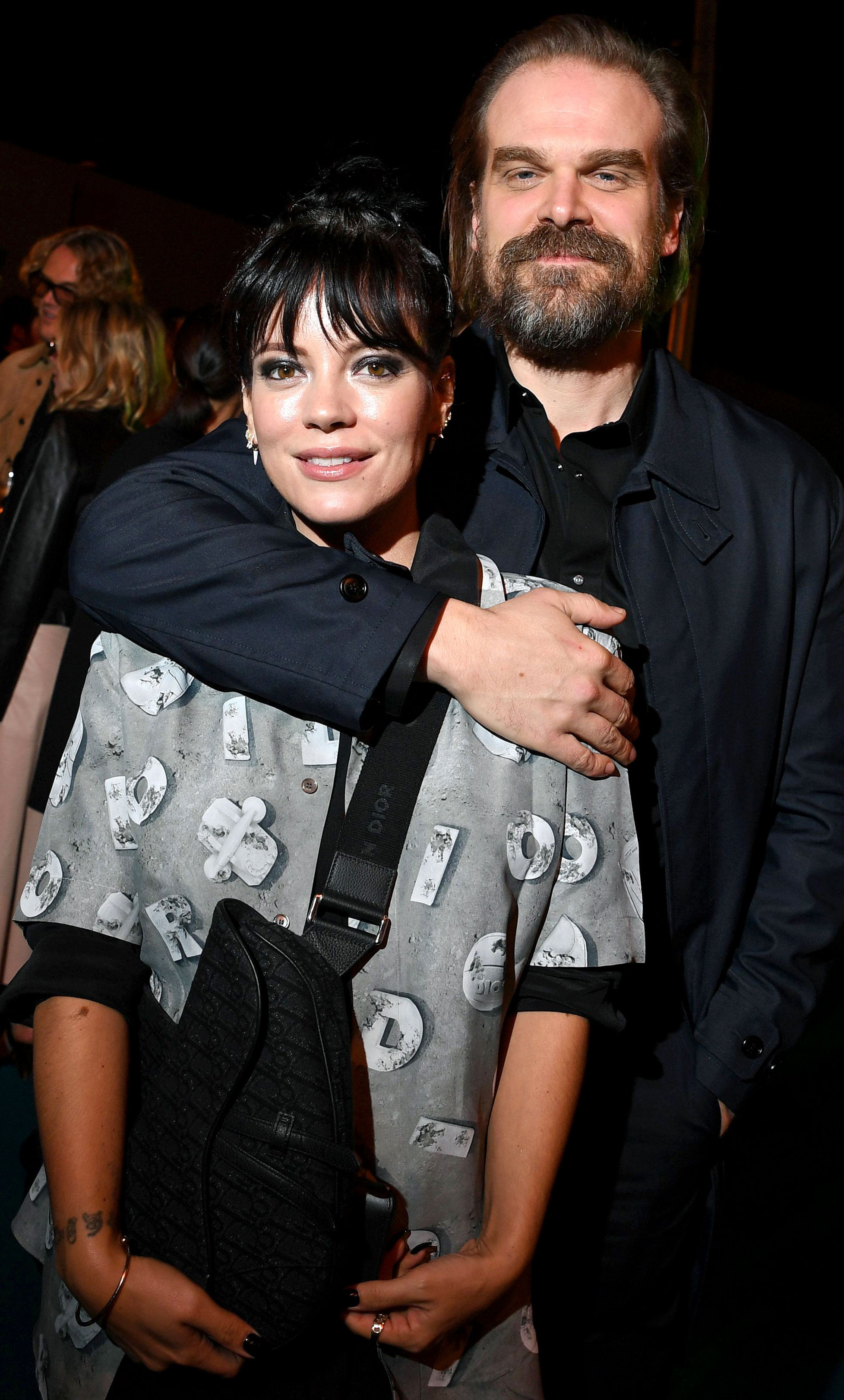 Lily Allen and David Harbour, Engaging engagement rumors, Sparkling diamond ring, A love story, 1960x3250 HD Handy