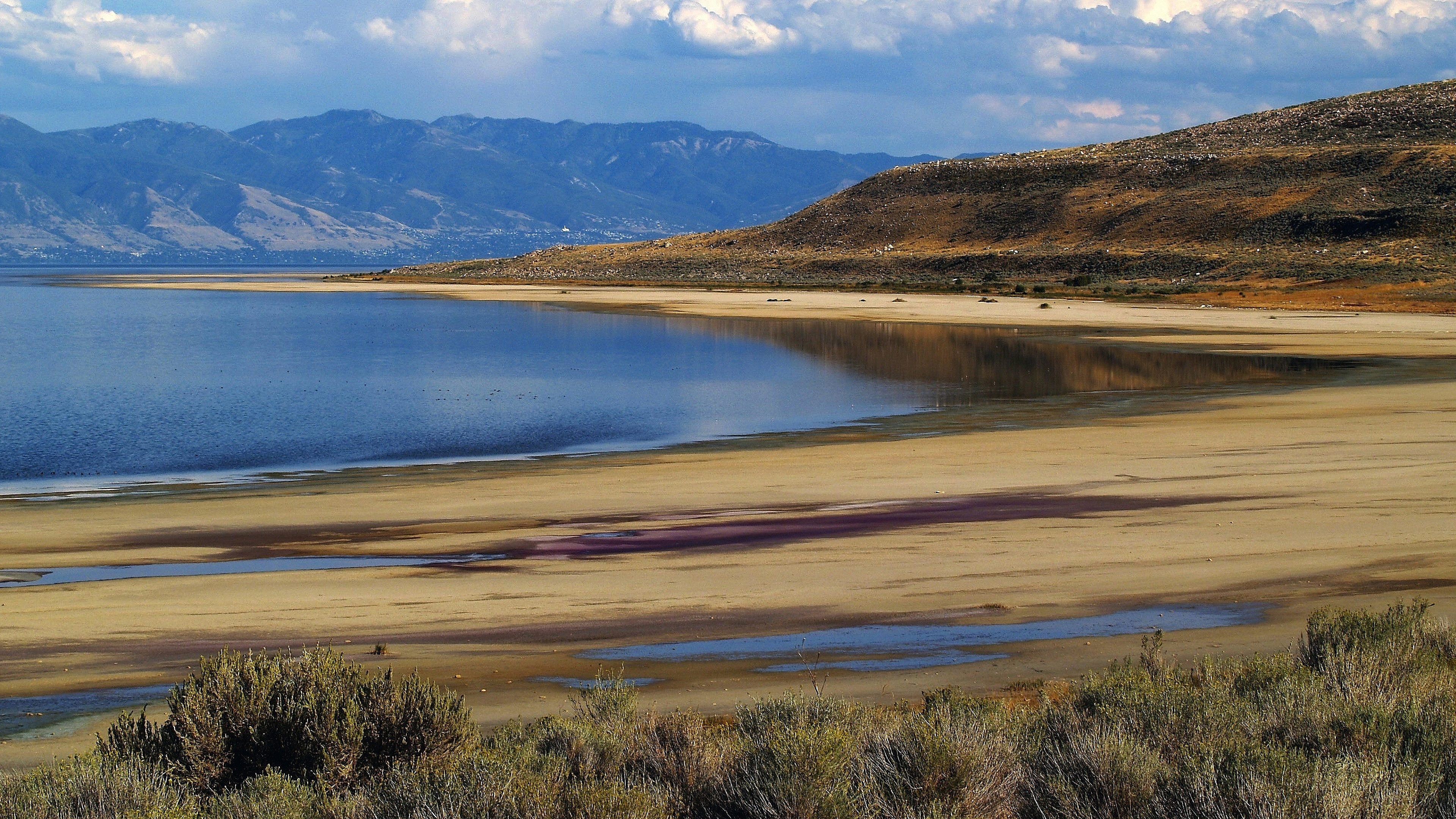 Great Salt Lake, PC backgrounds, Majestic landscapes, 4k quality, 3840x2160 4K Desktop
