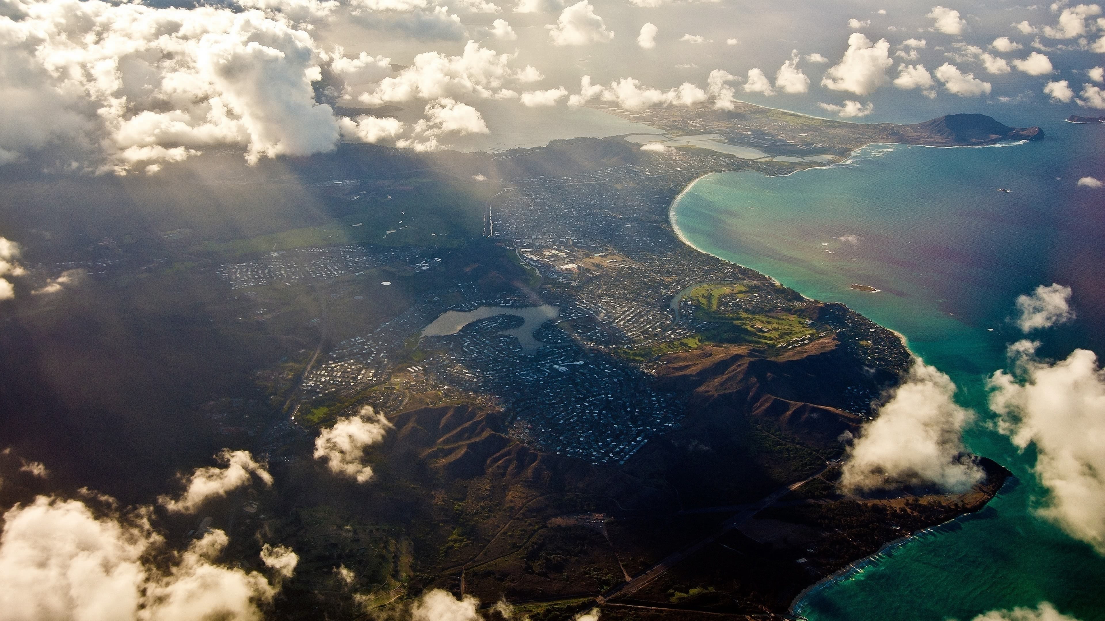 Oahu island charm, Breathtaking vistas, Picturesque beaches, Tropical hideaway, 3840x2160 4K Desktop