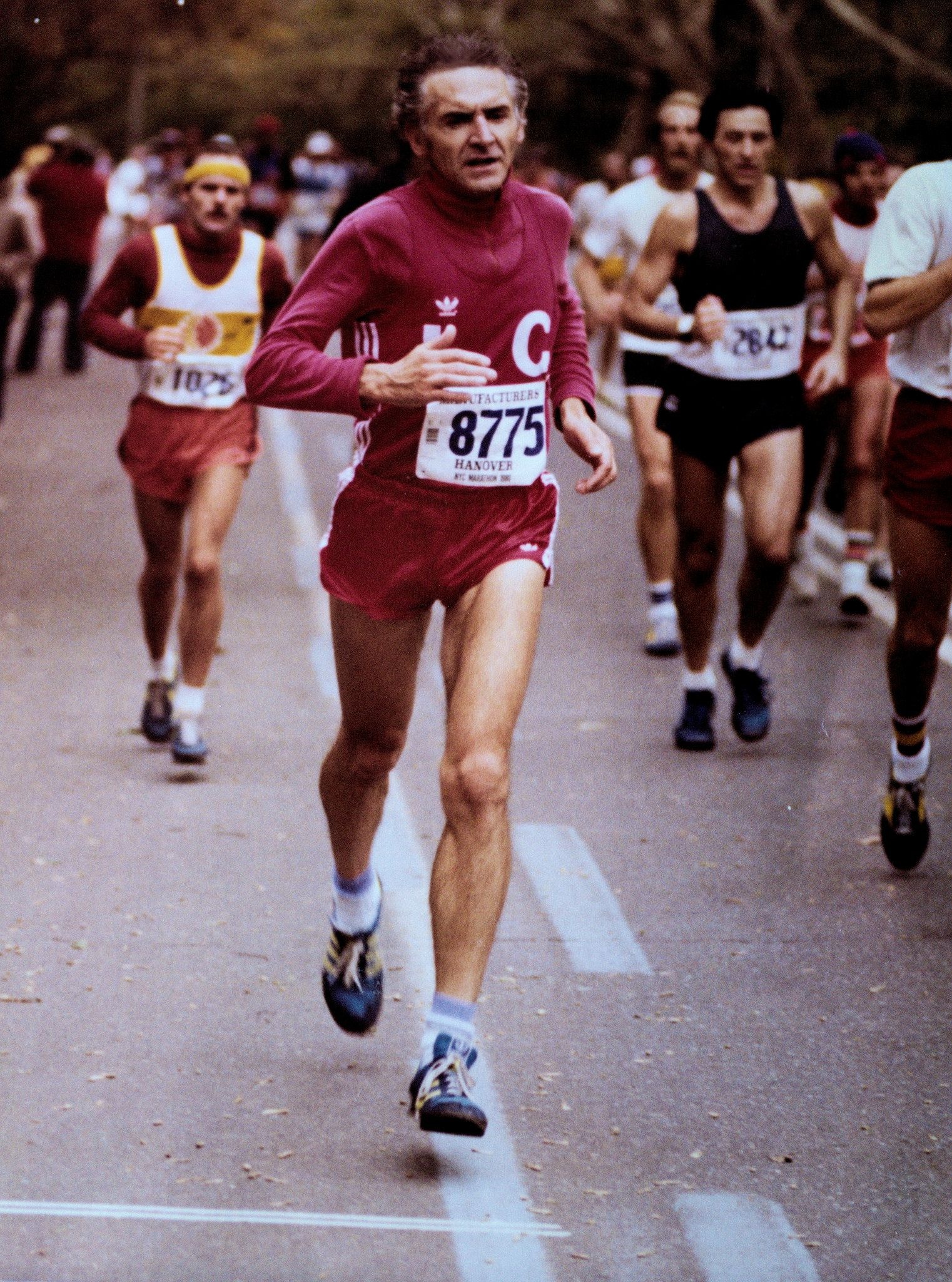 Marathon: New York Marathon 1980, Pro runners, A footrace run on an open course of 26 miles 385 yards. 1530x2050 HD Wallpaper.