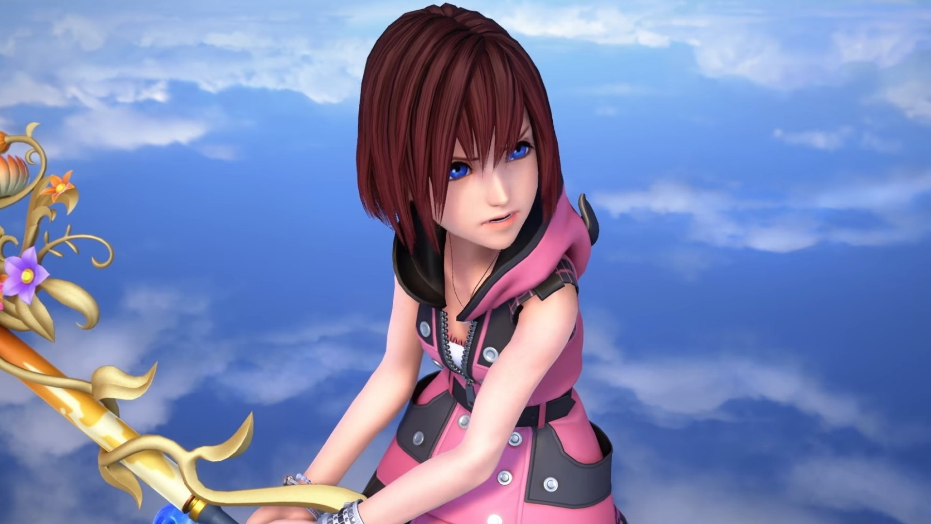 Kairi kingdom hearts anime, Exciting game trailer, Anticipation for new titles, Thrilling adventures, 1920x1080 Full HD Desktop