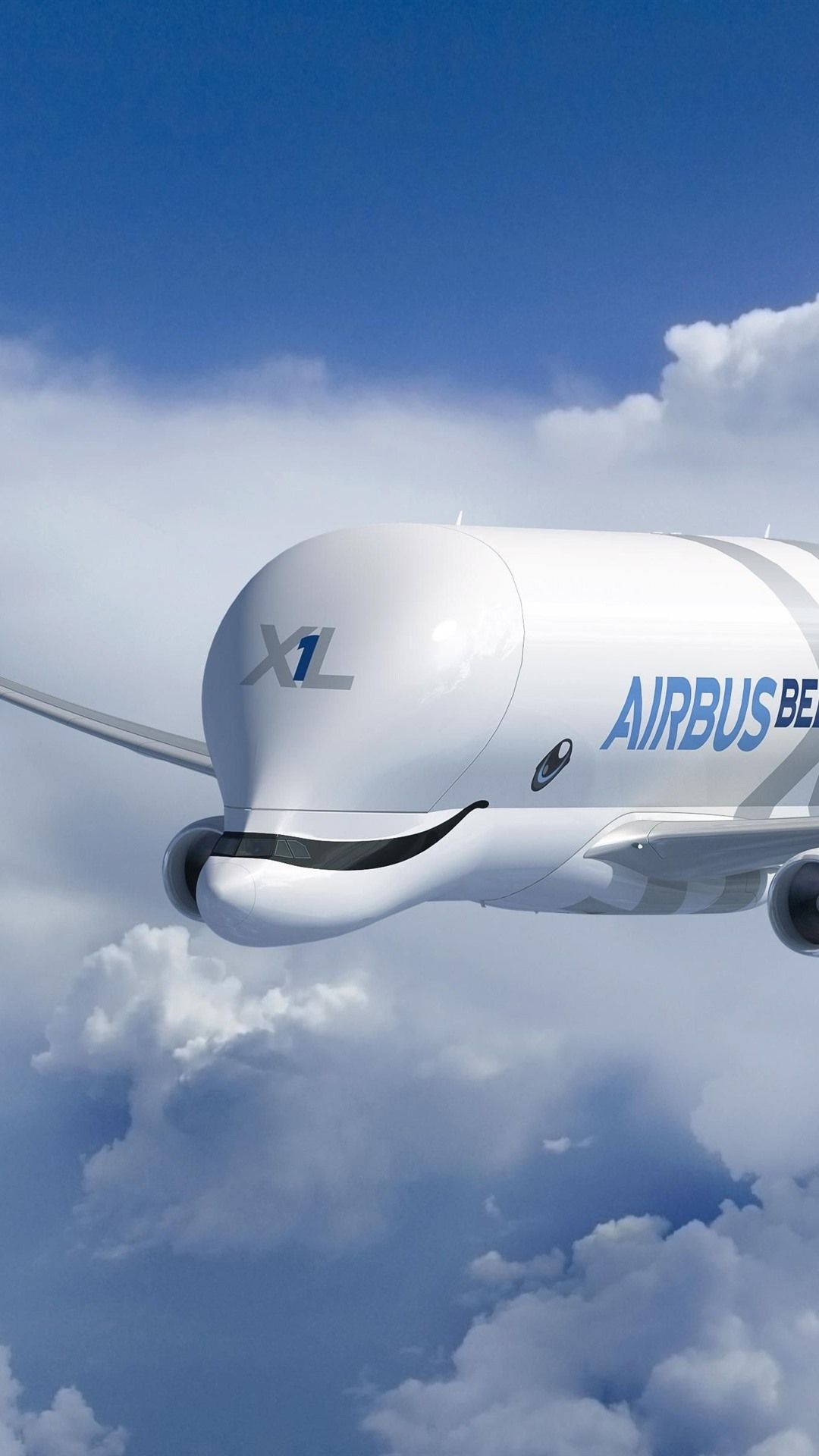 Airbus Beluga, Unique aircraft, Wallpapers collection, 1080x1920 Full HD Handy