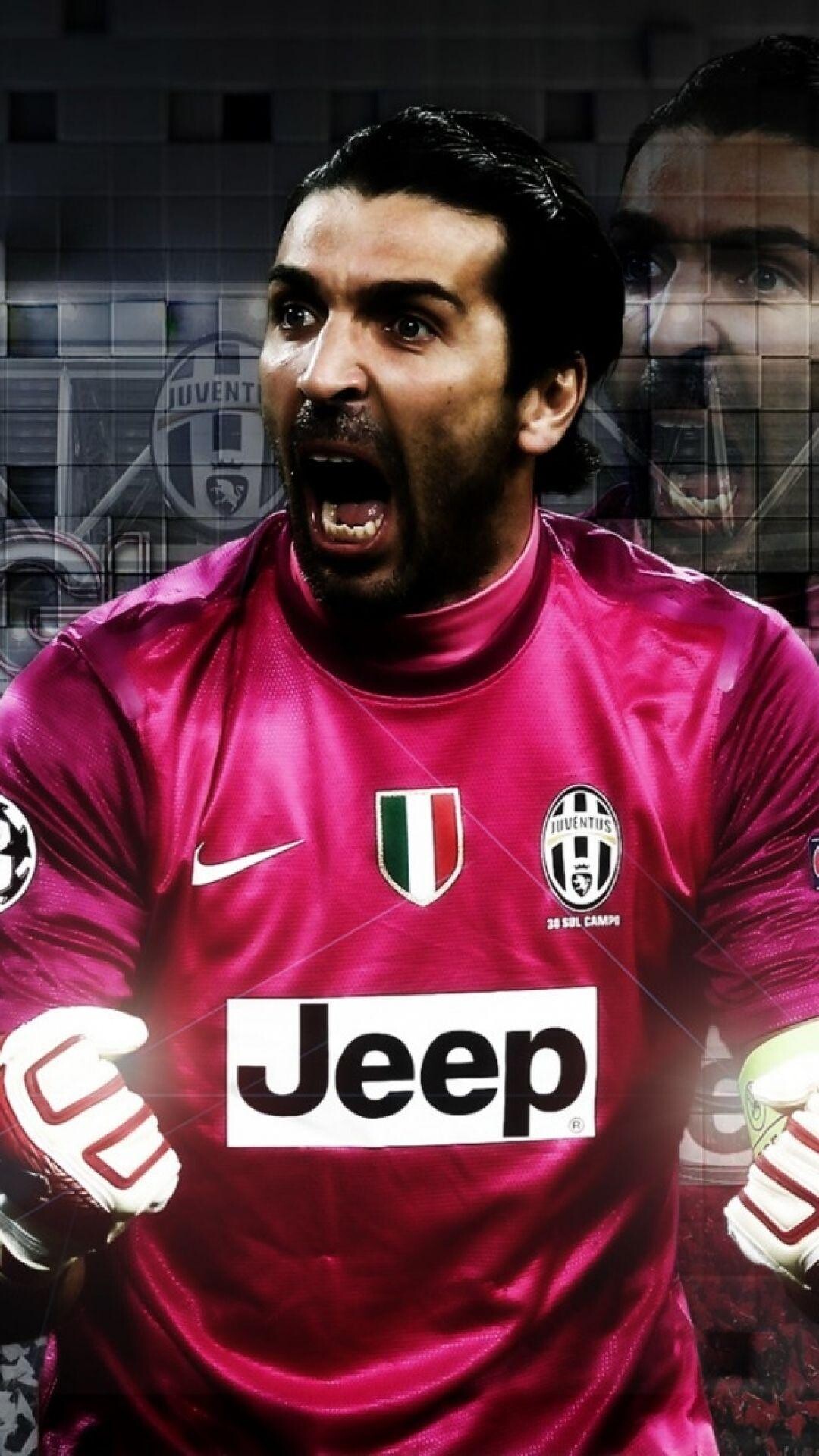 Gianluigi Buffon: An Italian professional footballer who captains and plays as a goalkeeper for the Serie B club Parma. 1080x1920 Full HD Wallpaper.