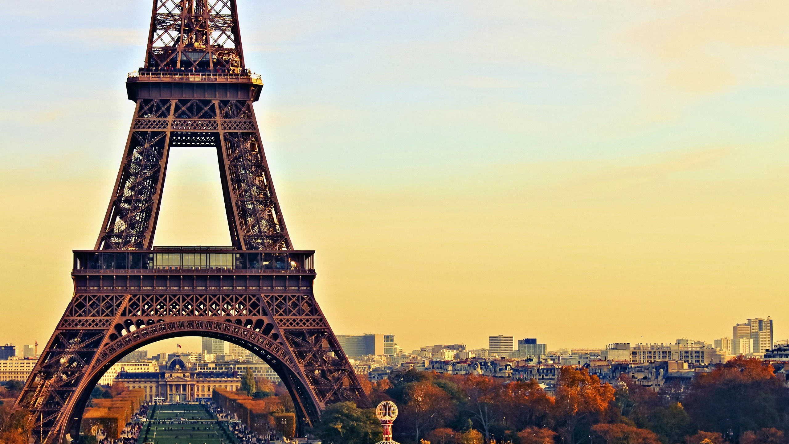 Paris Skyline, Travels, Sunset Cityscape, France, 2560x1440 HD Desktop