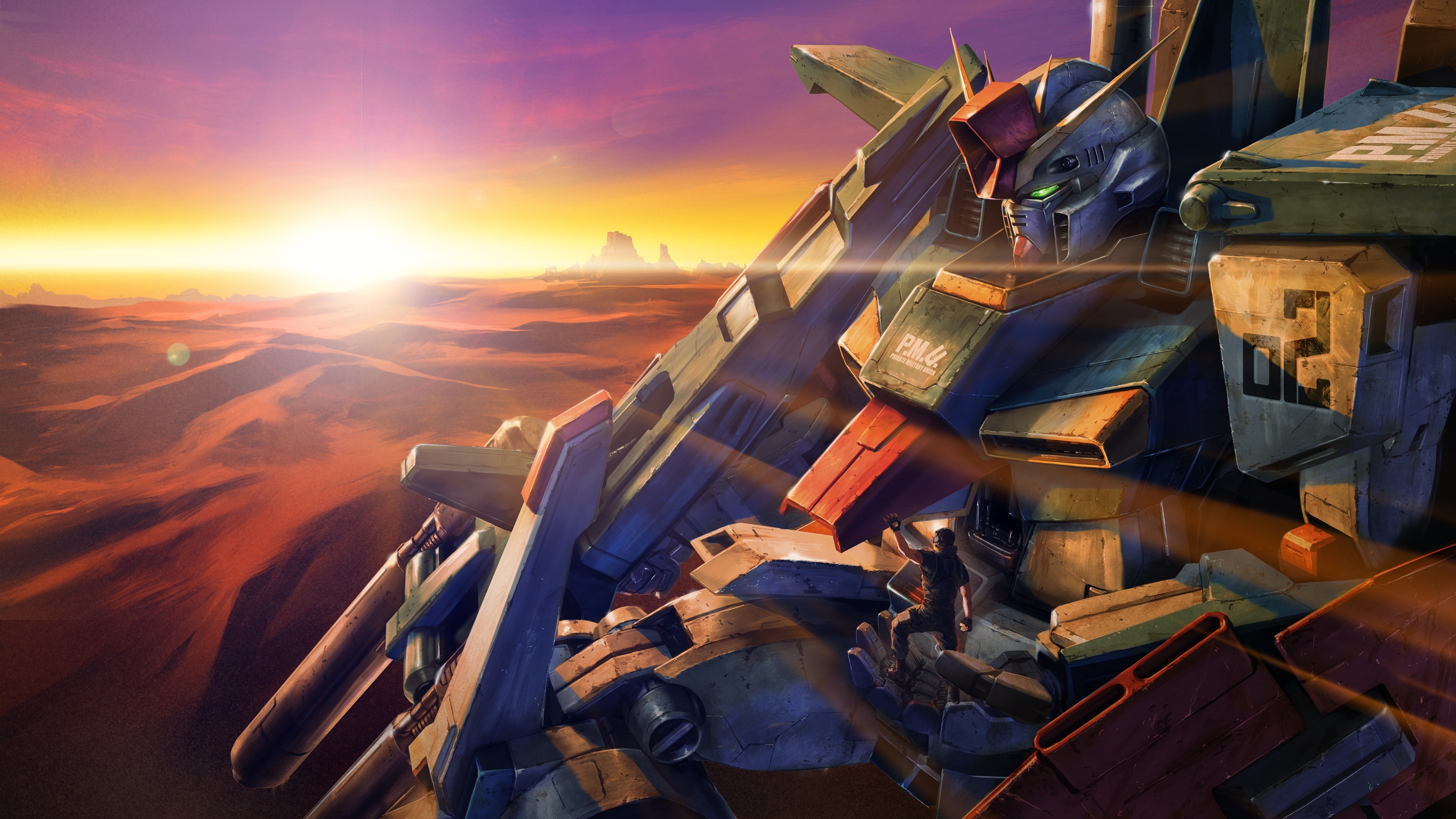 Gundam Battle Operation 2, Mobile suit warfare, Intense robot combat, Exciting gameplay, 3840x2160 4K Desktop