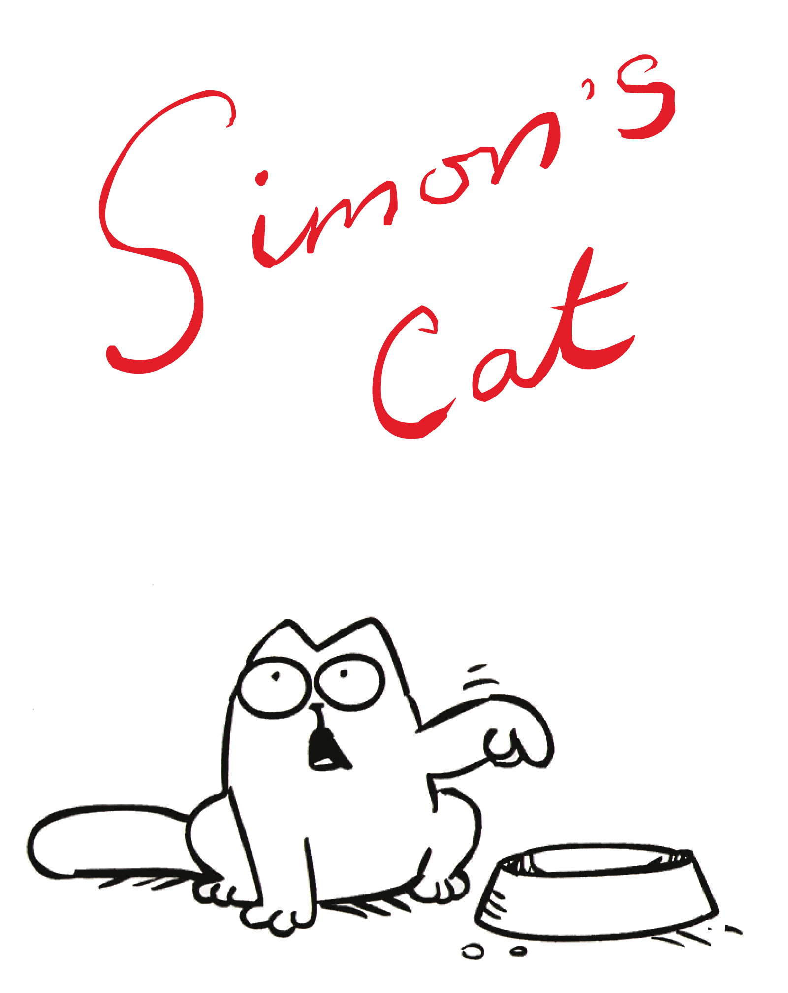 Simon's cat, Lineart research, Cat and cucumbers, 1610x2020 HD Phone