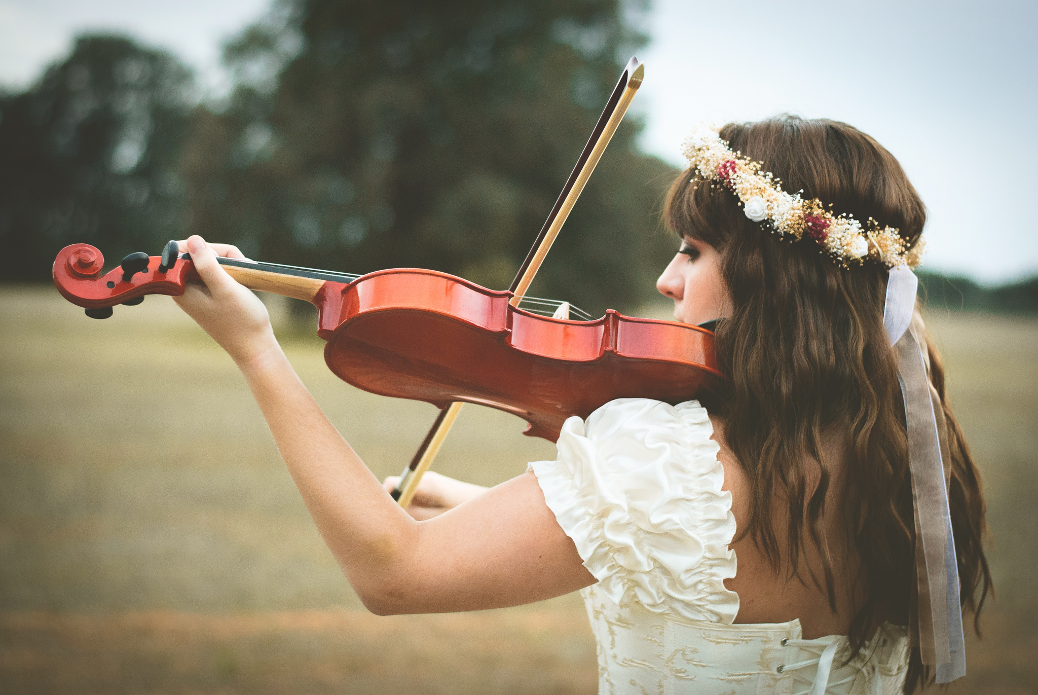 Violin: Outdoor Musical Festival, Standing Up Way Of Playing, Violist, Violin Family. 2050x1380 HD Background.