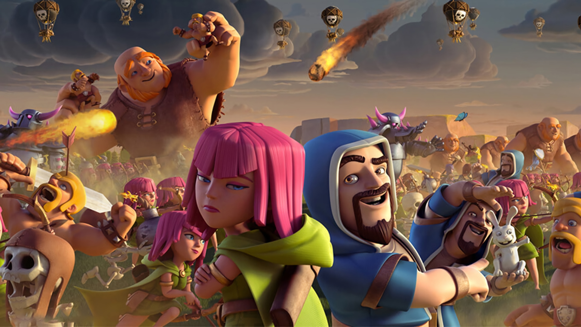Clash of Clans: Free-to-play strategy game from the Massively Multiplayer Online Game genre. 1920x1080 Full HD Wallpaper.