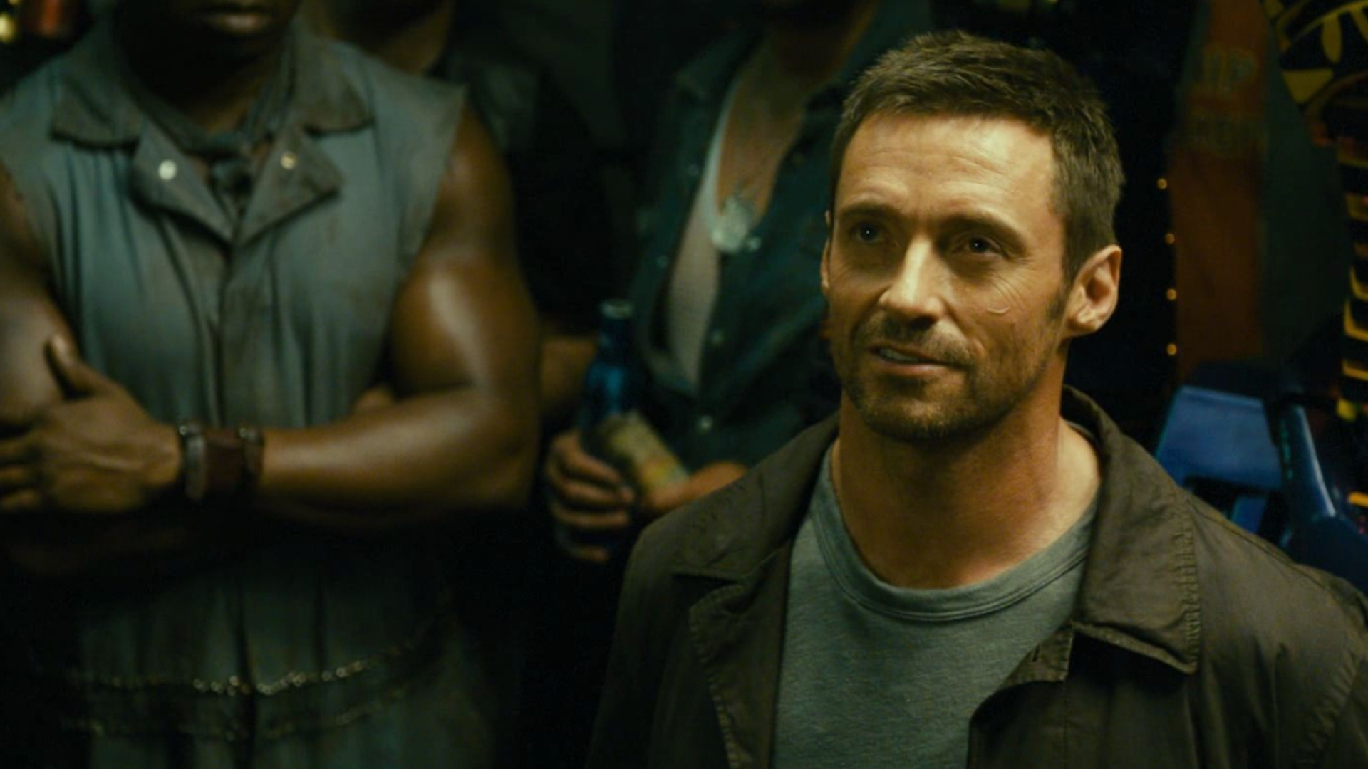 Real Steel: Hugh Jackman, Australian actor, The recipient of various accolades. 1920x1080 Full HD Background.